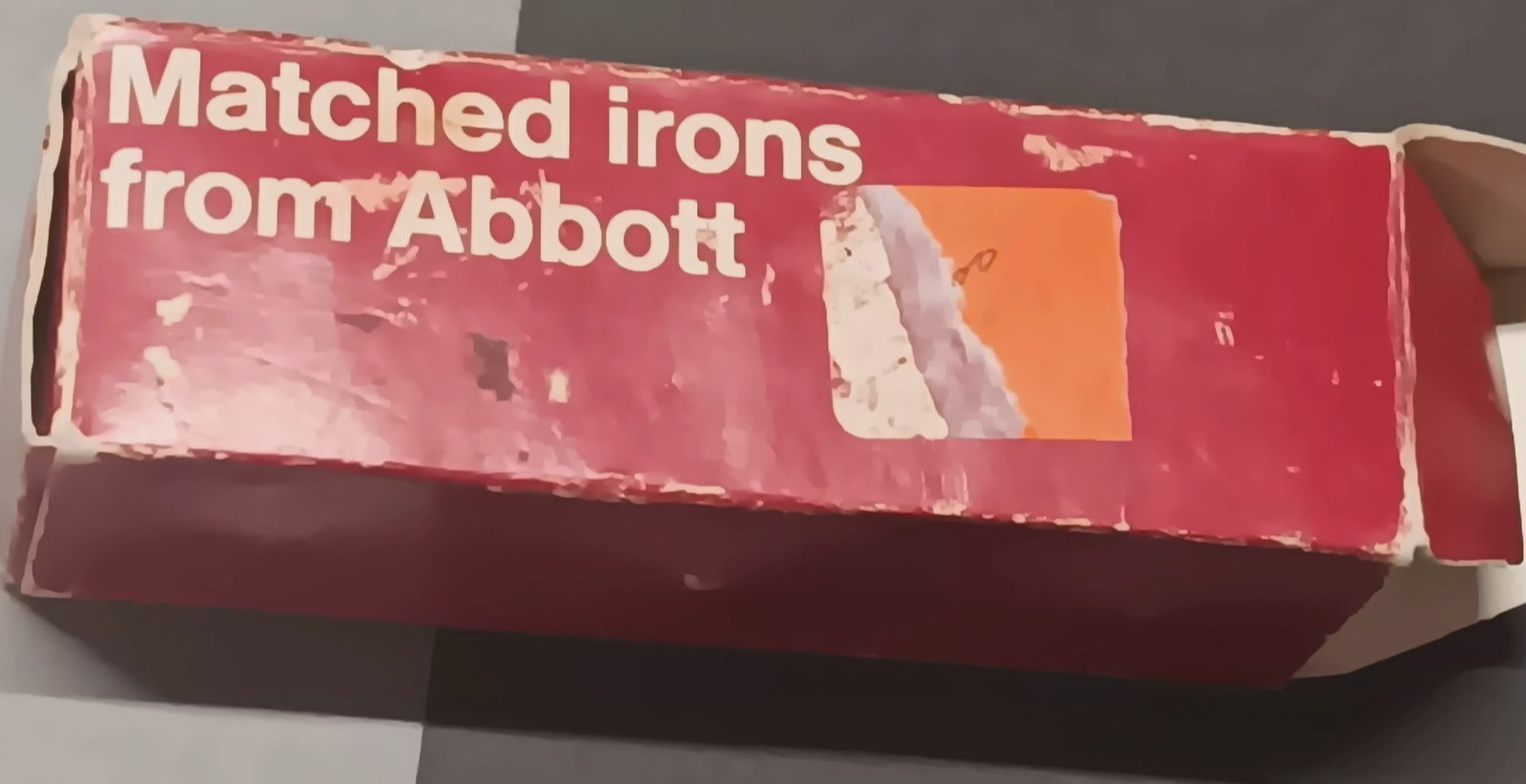 Vintage Box 3 ABBOTT labs IBERET-FOLIC 500 logo Faultless promo GOLF BALLS