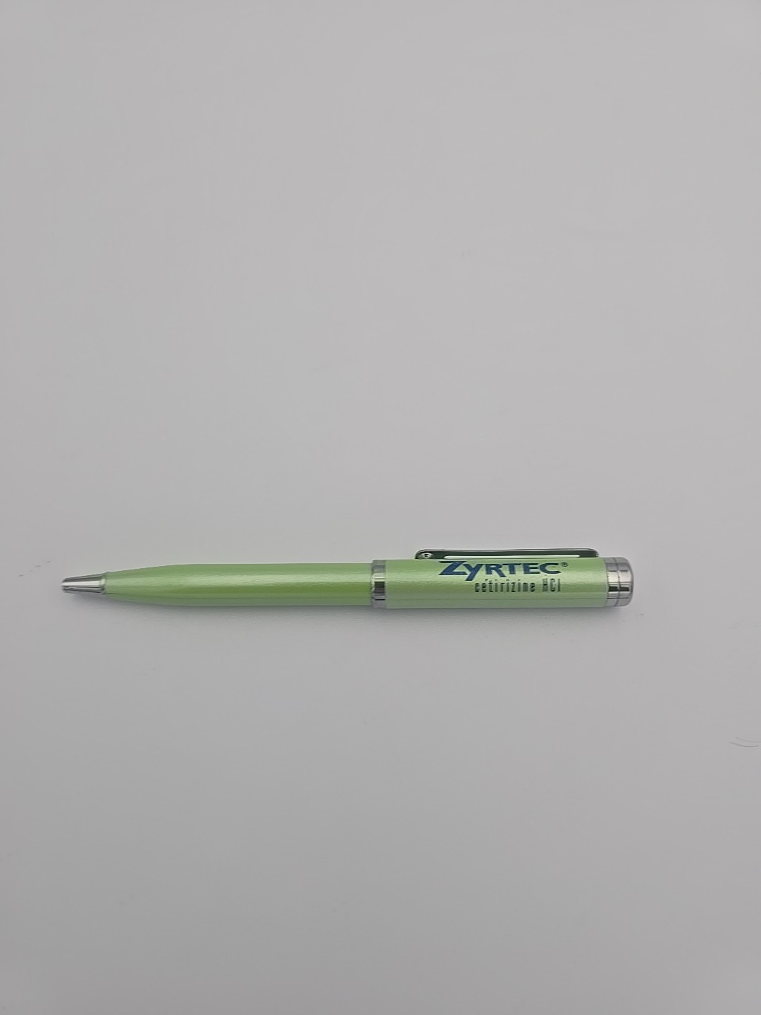 ZYRTEC Silver Green Heavy Metal Medical Drug Rep Pen Collectible Lot 4