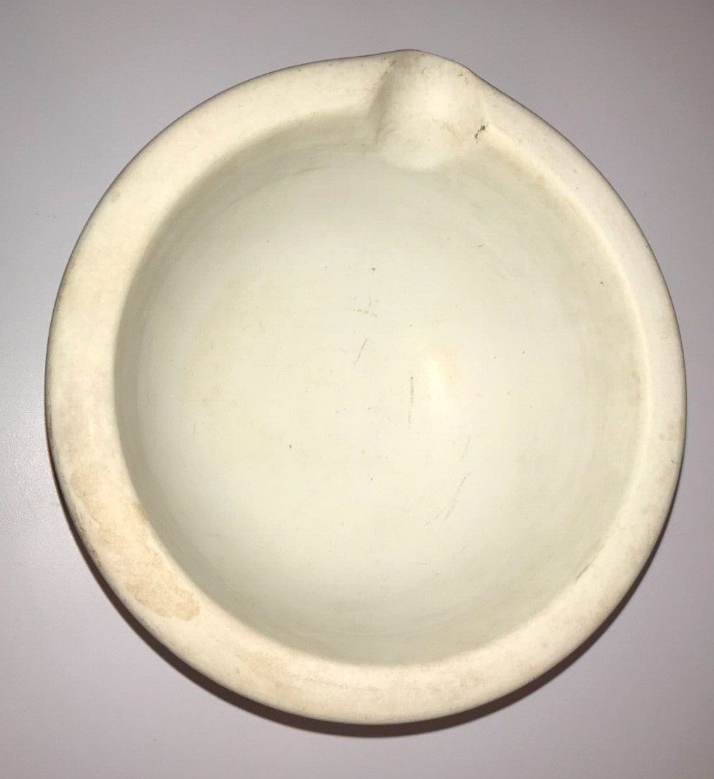 ANTIQUE PHARMACY MORTAR WITH PESTLE THOMAS MADDOCK & SONS T.M.S. ACID PROOF .