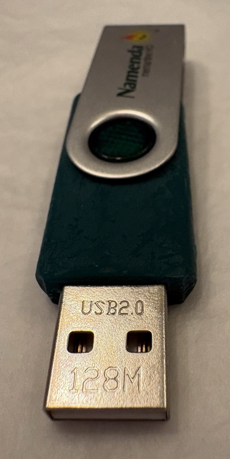 VTG NAMENDA USB FLASH DRIVE + LANYARD SET in METAL TIN PHARMA REP LOGO NEW