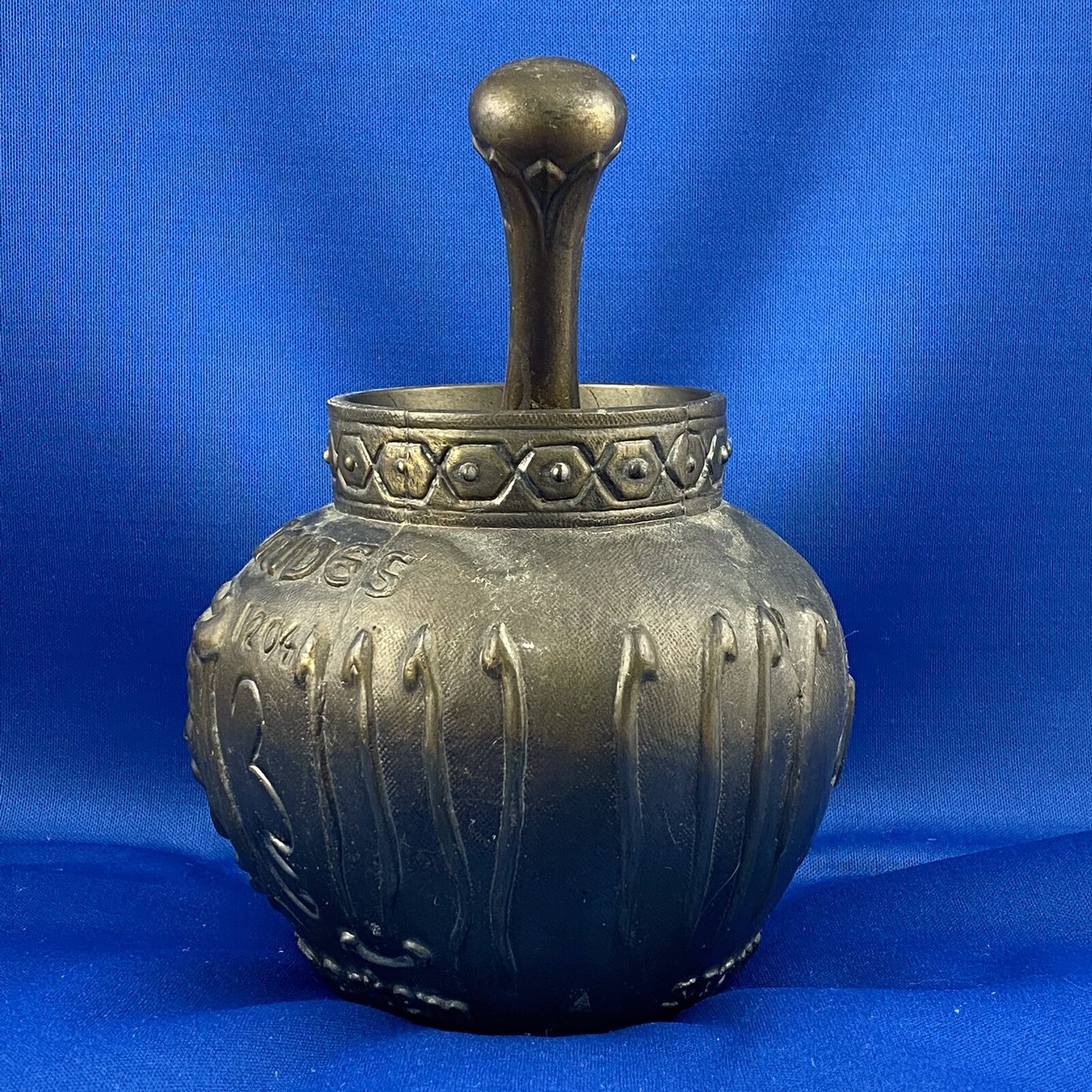 Vintage Brass RX Maimonides 1135-1204 Secundum Artem Mortar & Pestle Coricidin