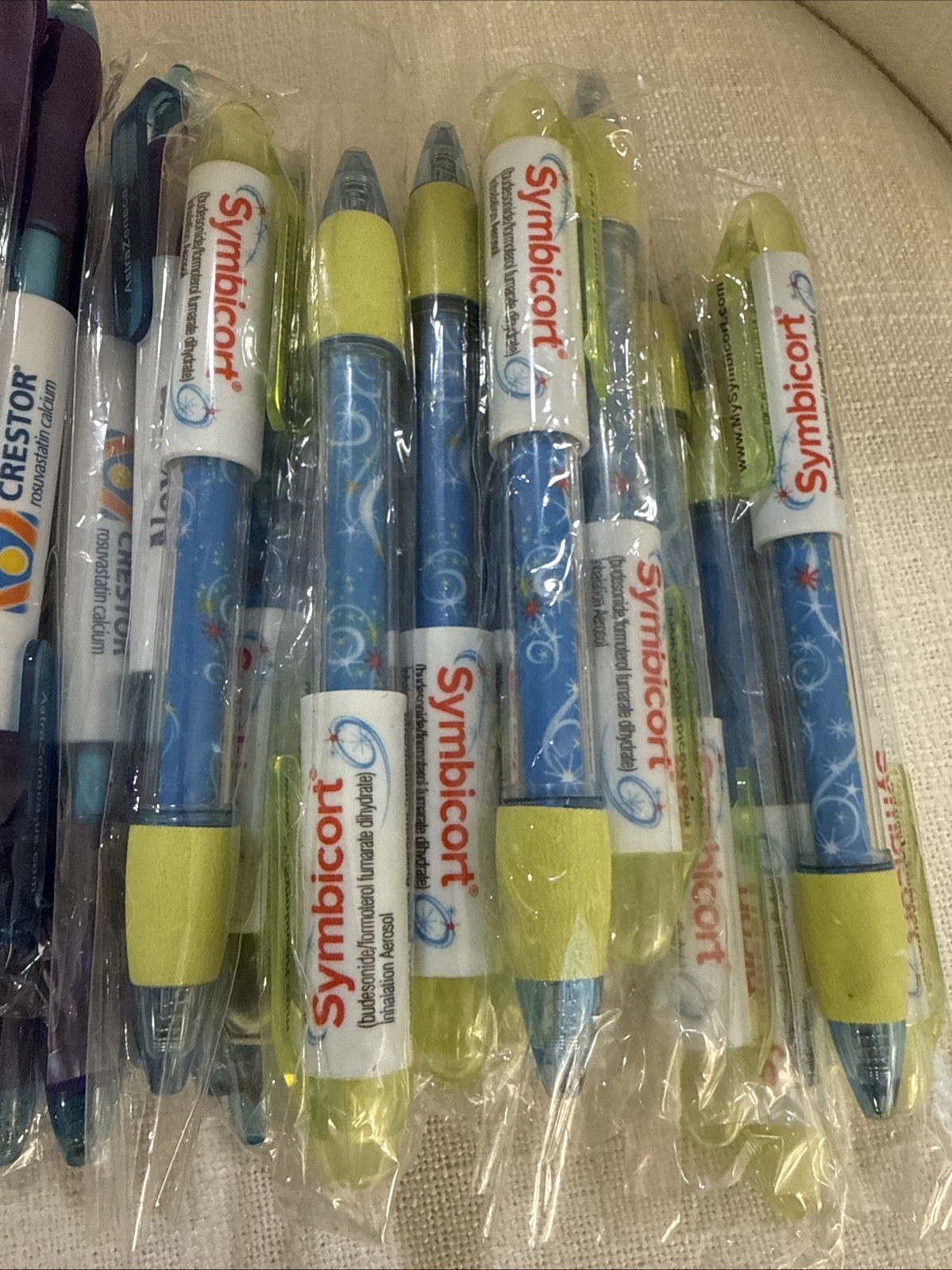Lot of 30 Promotional pharmaceutical Pens & Notepads – Nexium & Symbicort– New