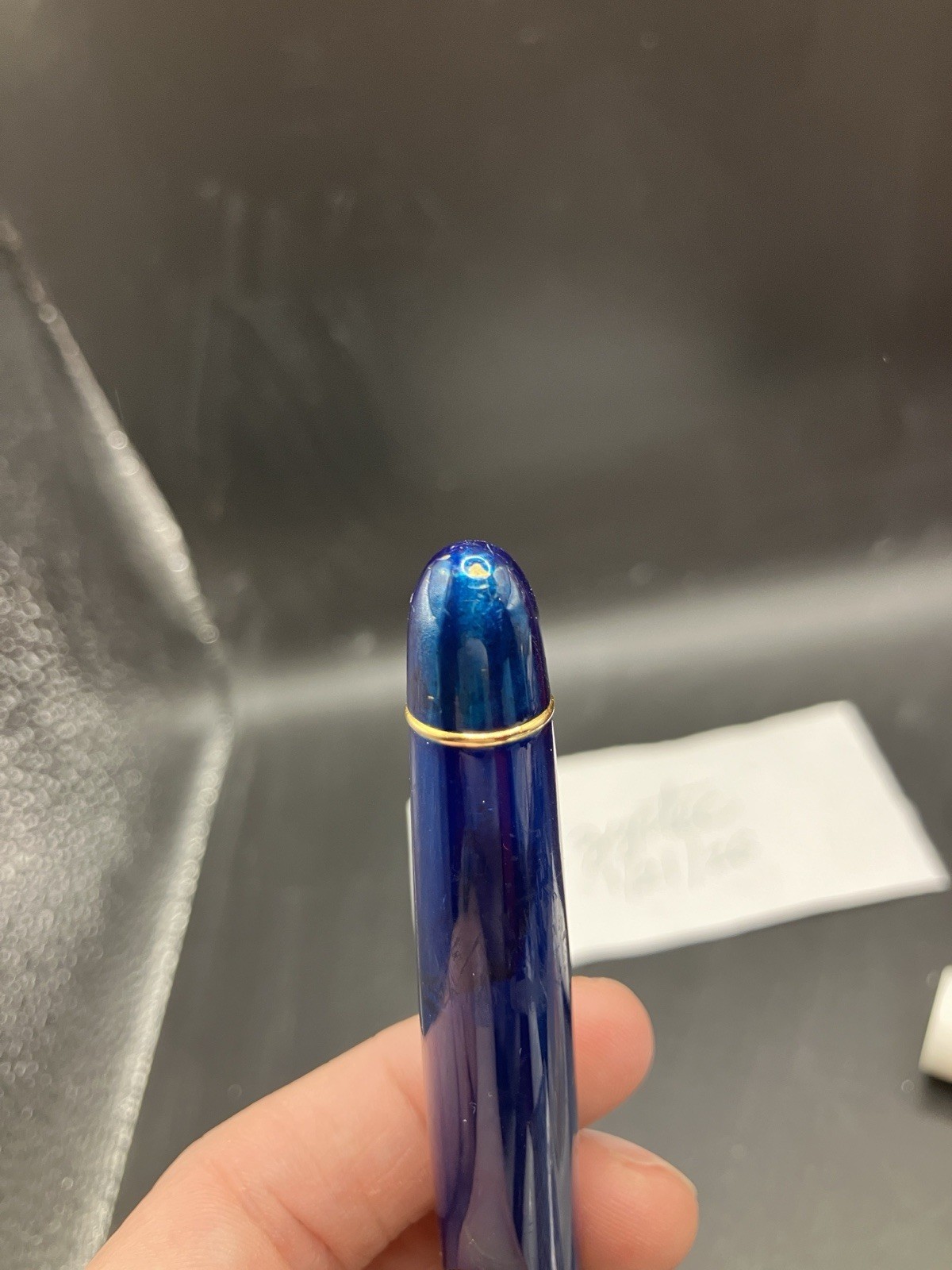 ZYRTEC Blue Gold Heavy Metal Medical Drug Rep Ballpoint Pen Cetirizine HCl WORKS