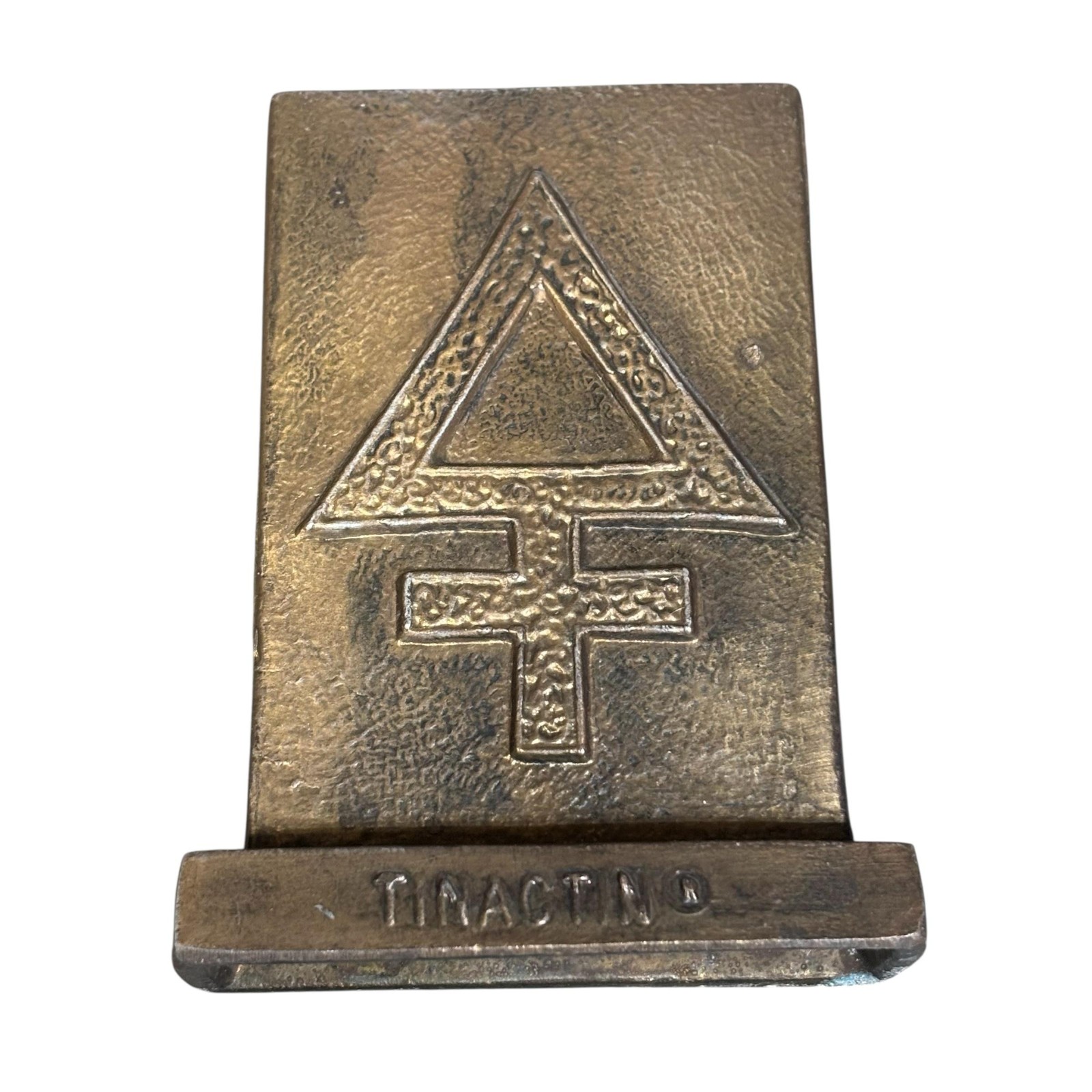 Vintage Tinactin Sulphur 1981 Bronze Metal Pharmacy Paperweight Secundum Artem