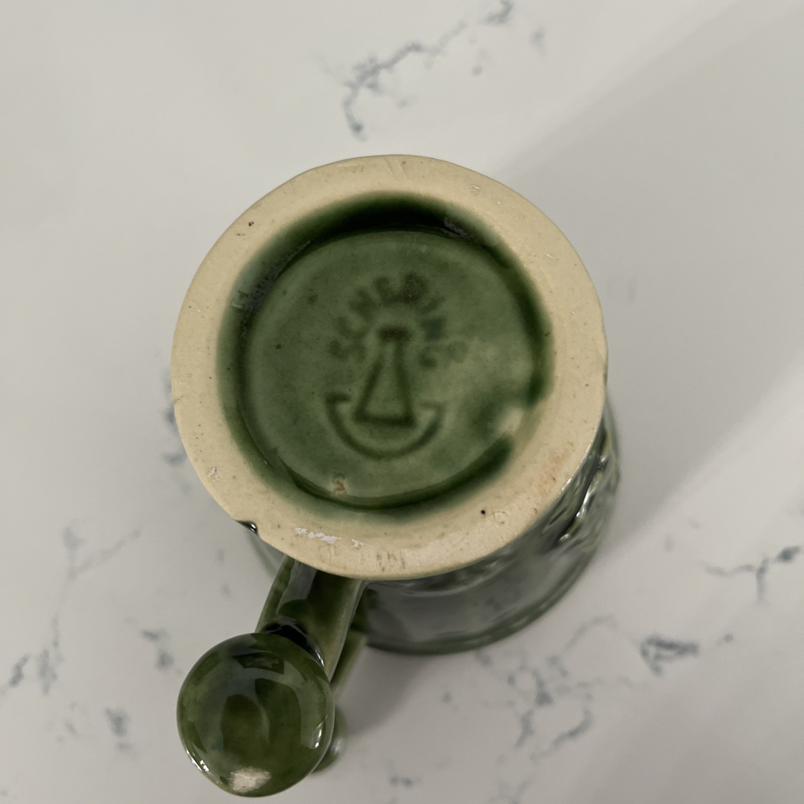 Vintage McCoy Schering Coricidin Pharmacy RX Green Ceramic Apothecary Mortar Mug