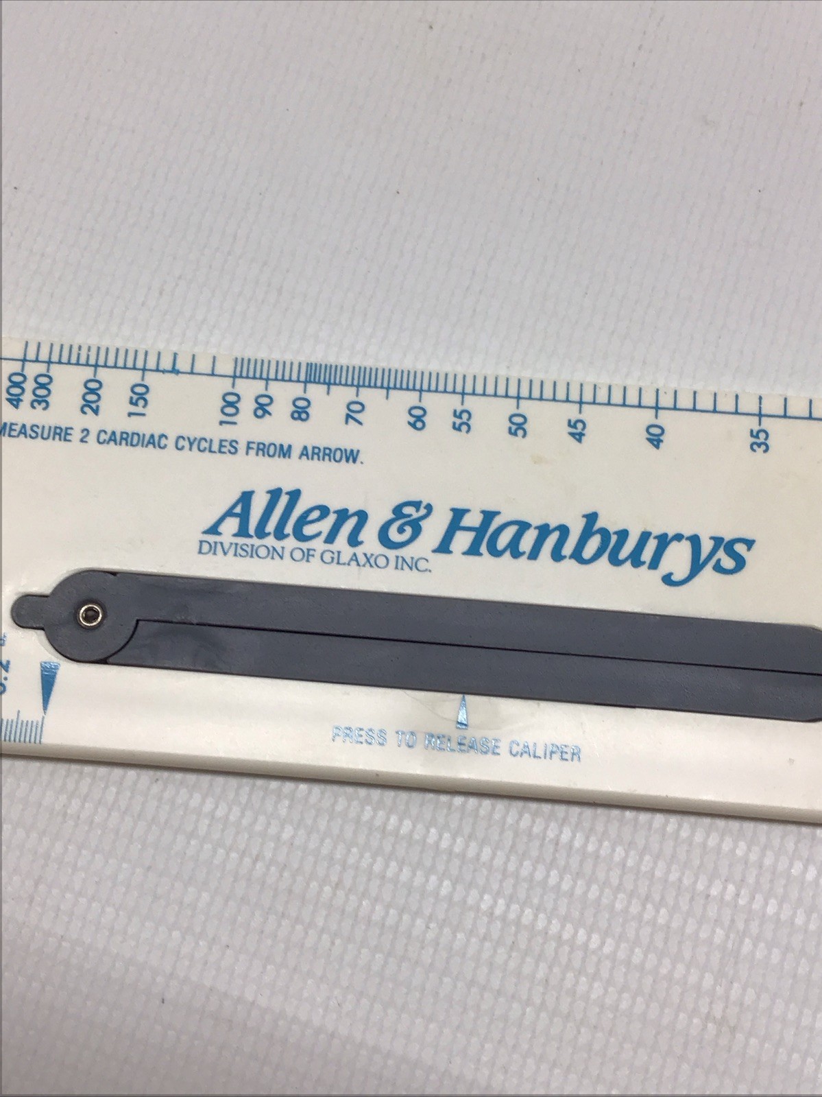 Vintage Allen & Hanburys Glaxo Trandate Labetalol HCl Pharma Promo Ruler Caliper