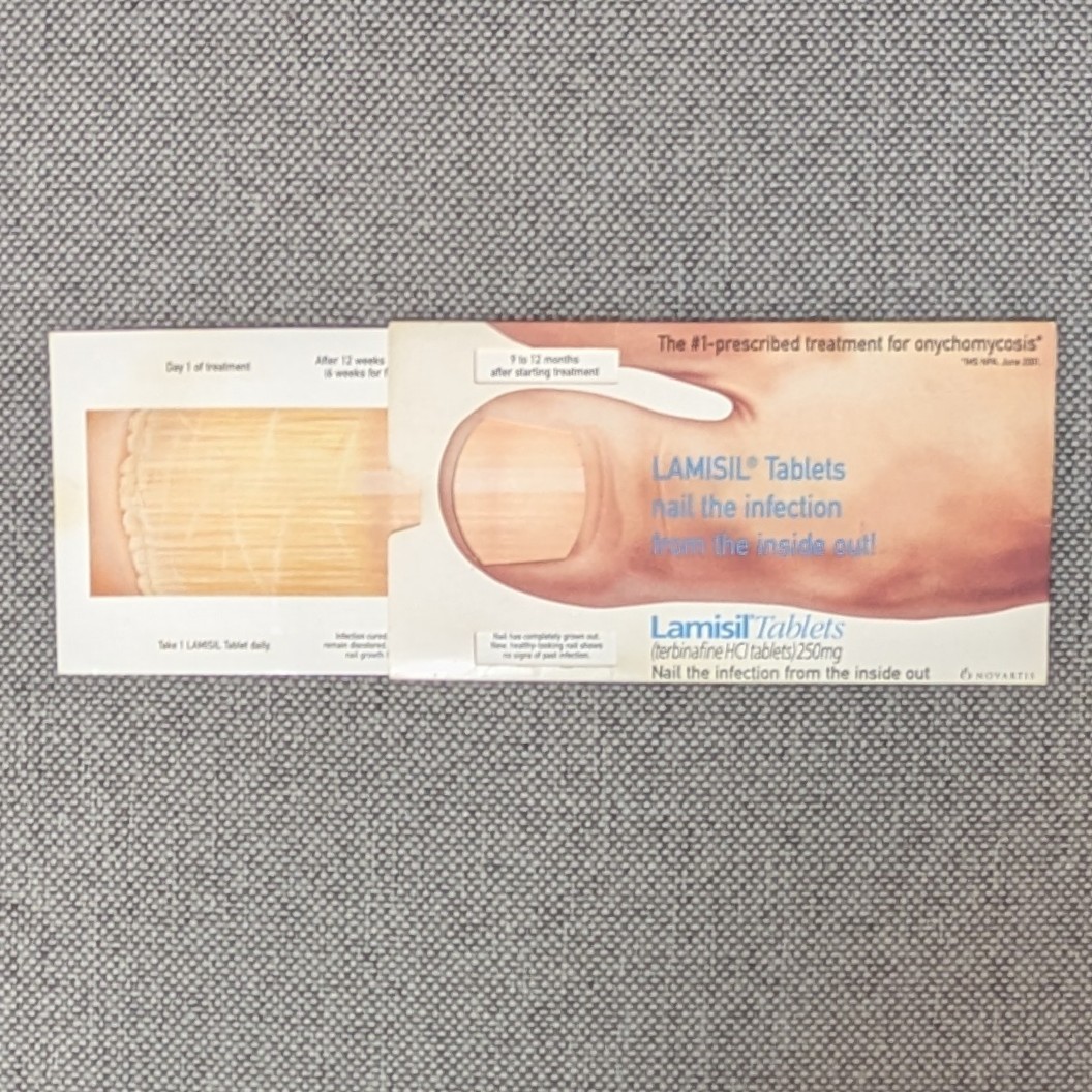 Drug Rep Promo Lamisil Progression of Nail Infection Motion Diagram by Novartis