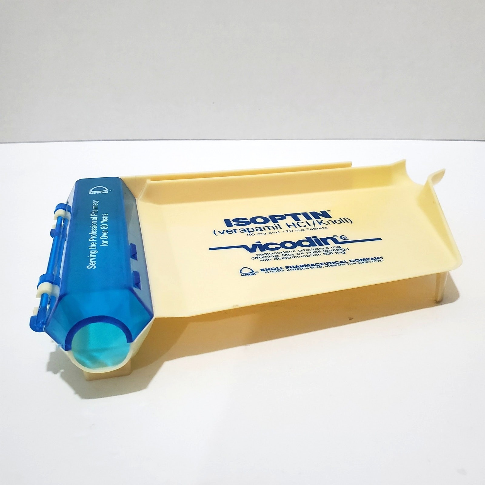 VTG Vicodin Isoptin Plastic Pill Sorter Counting Tray Pharma Promo Knoll Pharm