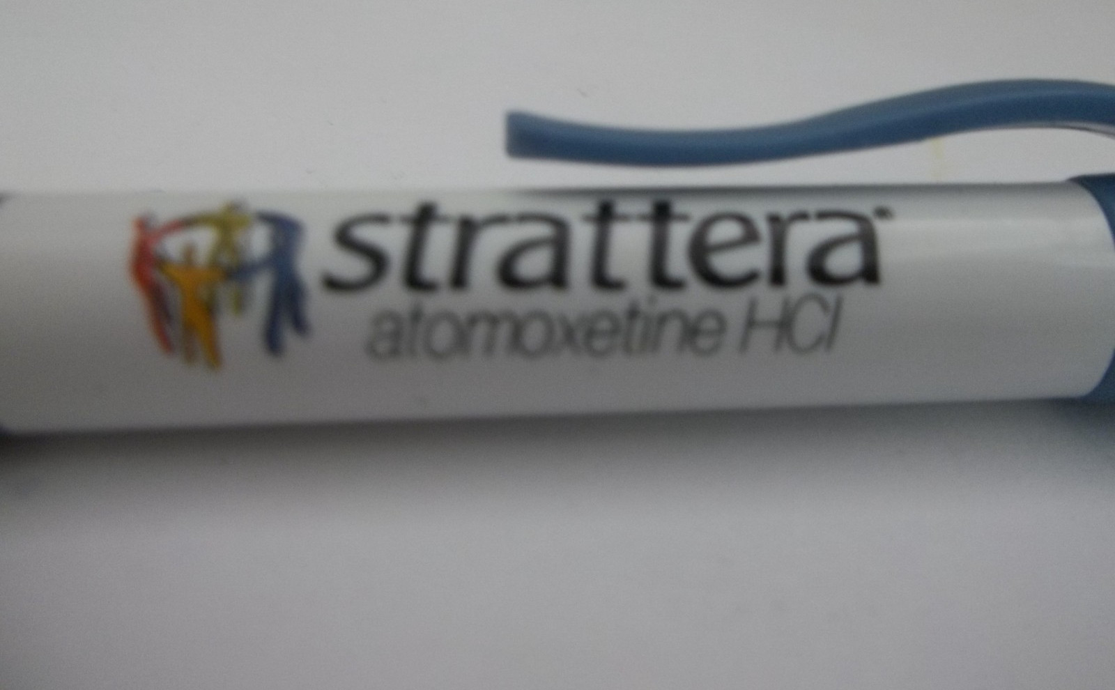 STRATTERA Promo Pen – Mixed Metal/Plastic – Rubber Grip – Does Not Write