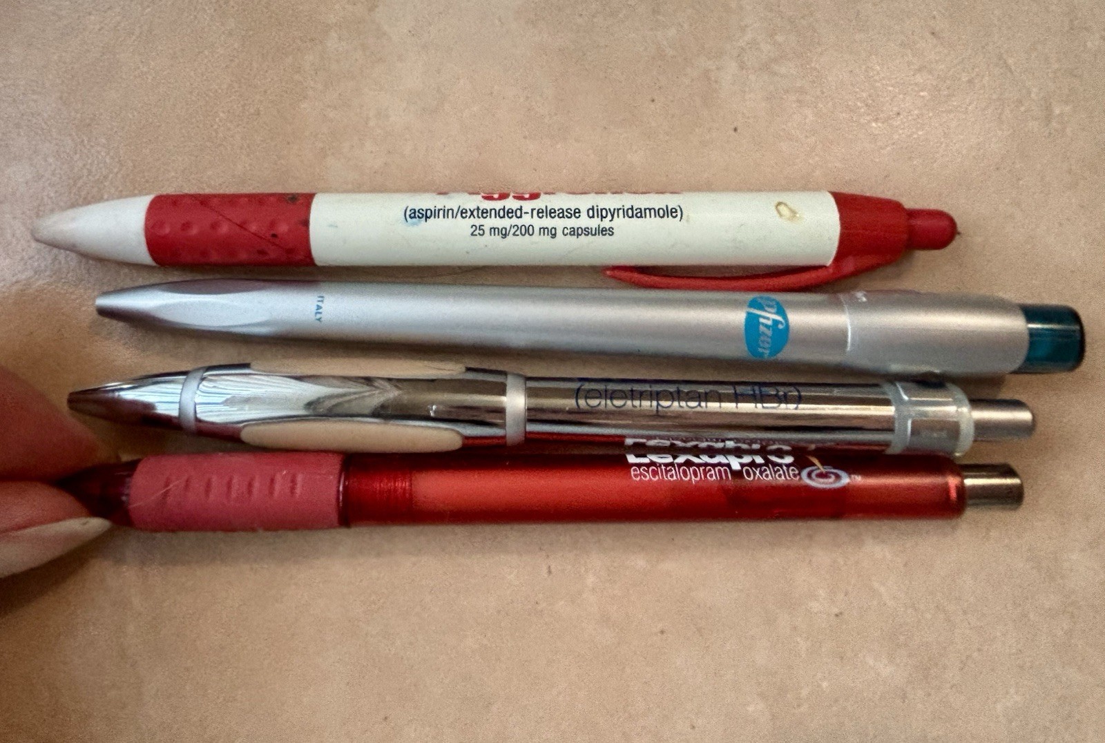 Lot Of 4 Vintage Drug Rep Pharmaceutical Pens