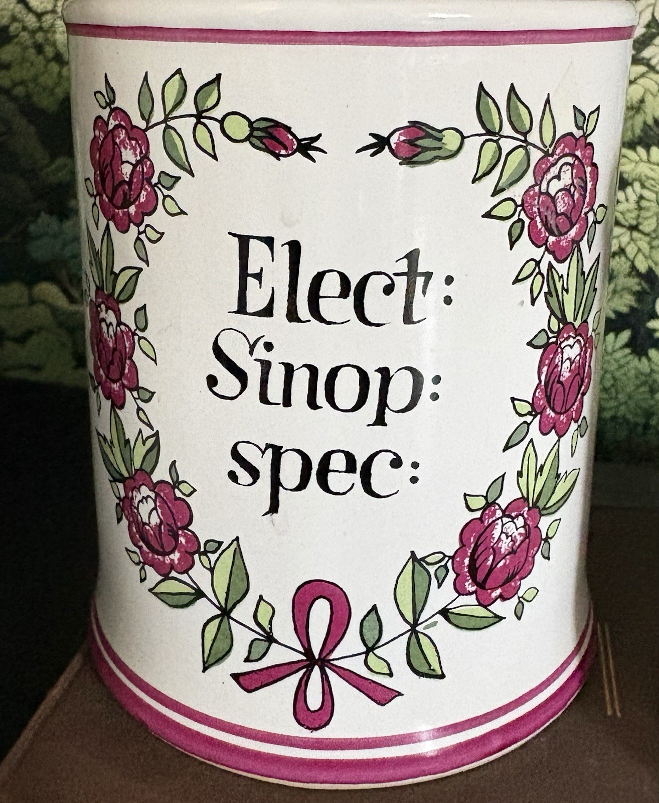 Vintage Set of 3 Apothecary Jars with Lids Herr Keramik Pink And White Floral
