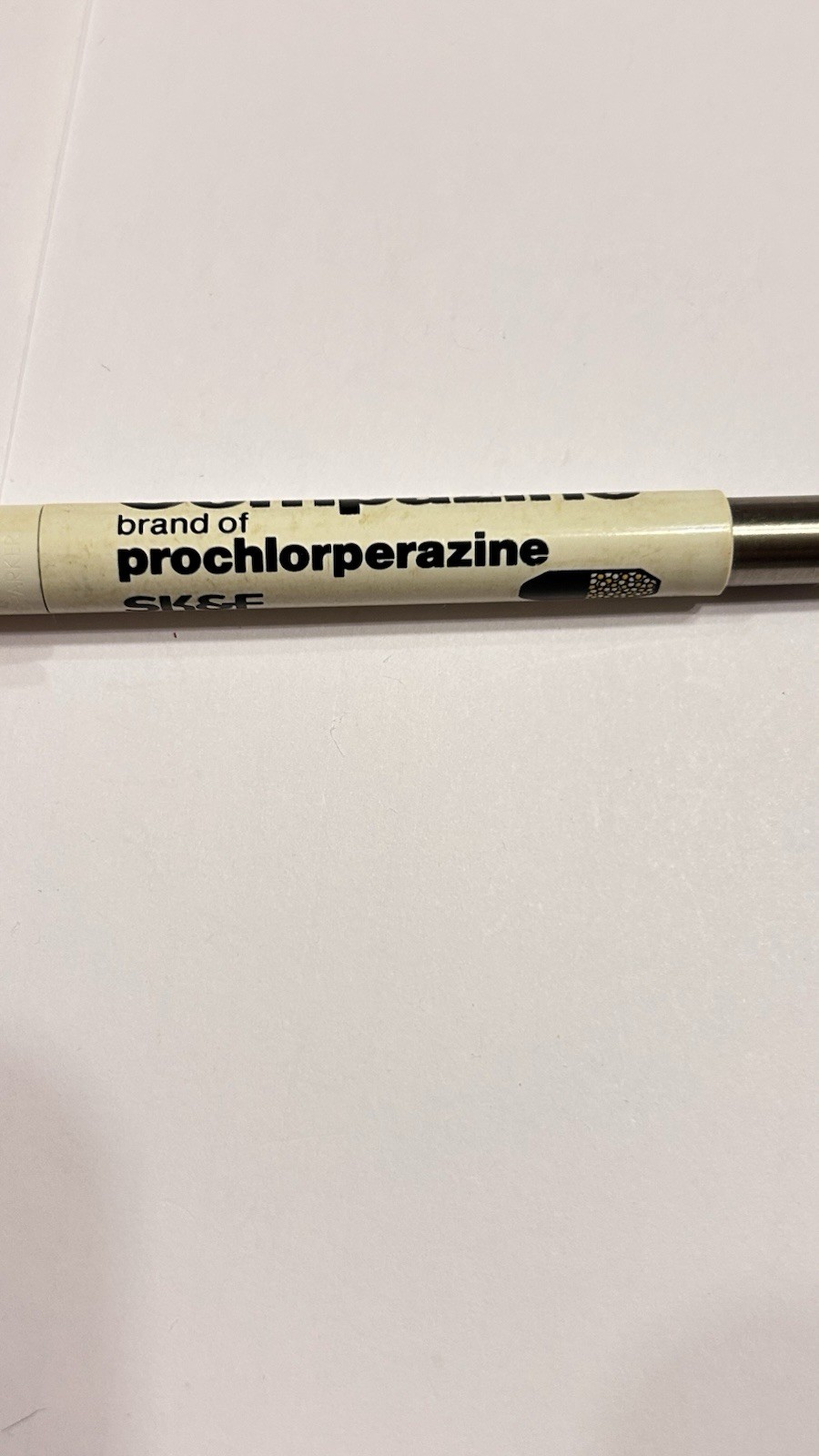 PARKER VECTOR Rollerball Pen Med Drug Promo Pharmaceutical Advertising Compazine