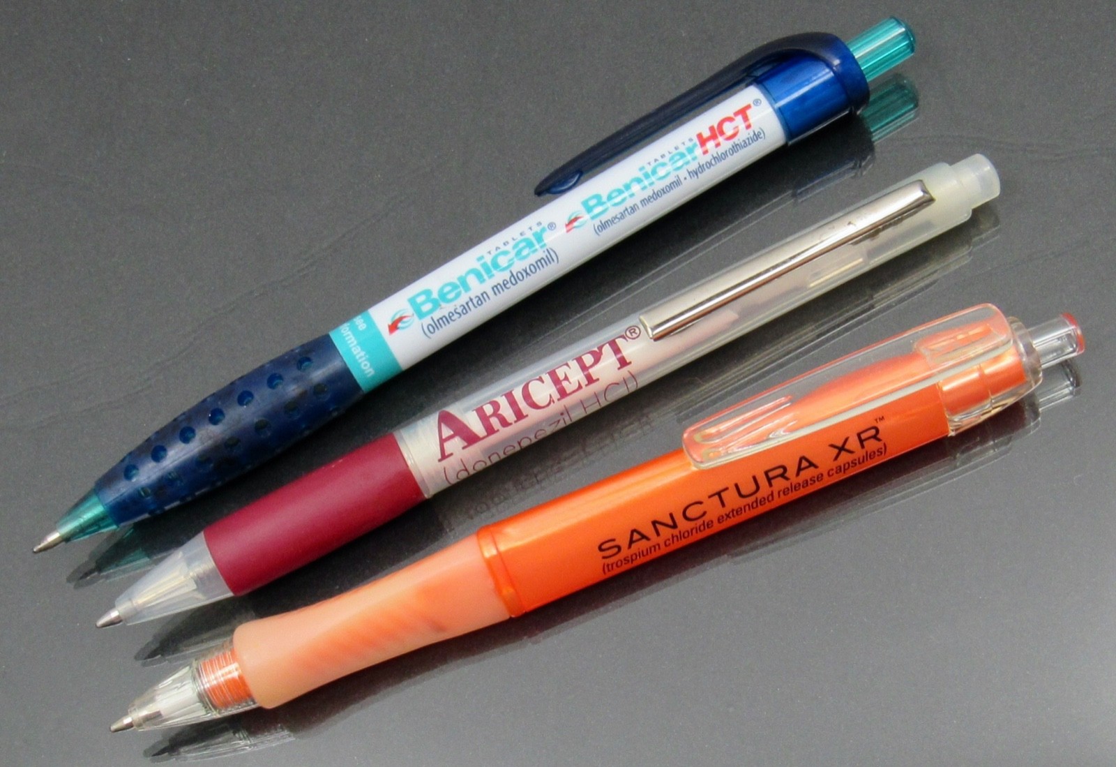 Benicar Aricept Sanctura PENS Drug Rep Pharmaceutical Promo Advertising Lot of 3
