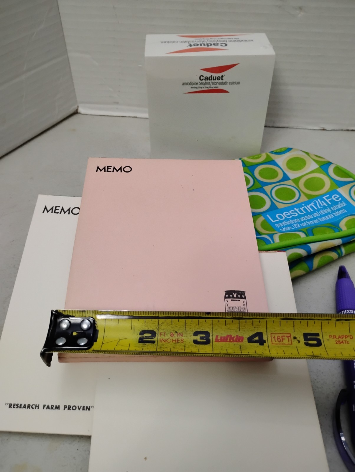 VTG & Mod Pharmaceutical Advertising Rep Paper Pens Case Note Pad ProVico Caduet
