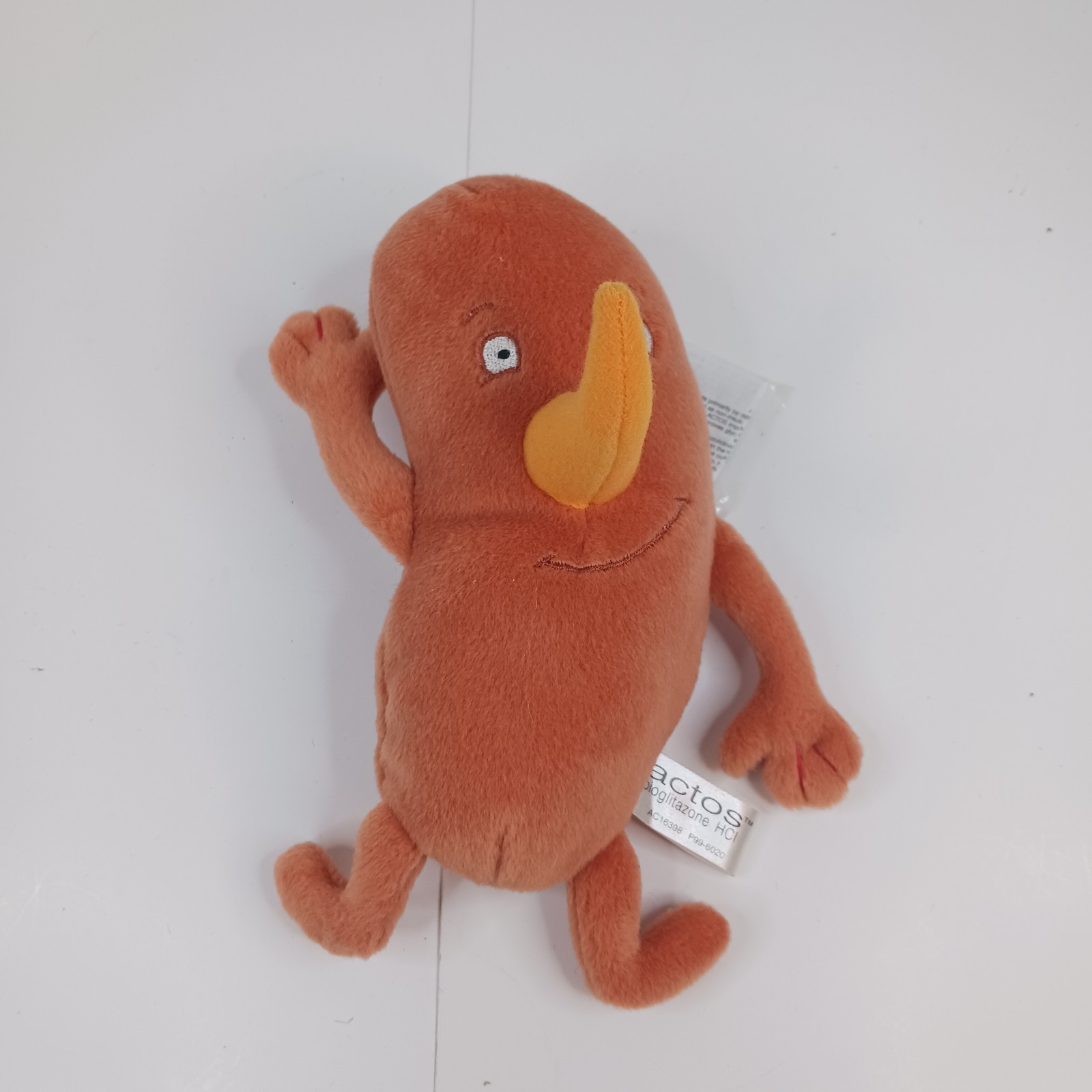KIDNEY ACTOS PIOGLITAZONE 7″ Plush Beanie Medical Advertising Rep Diabetes