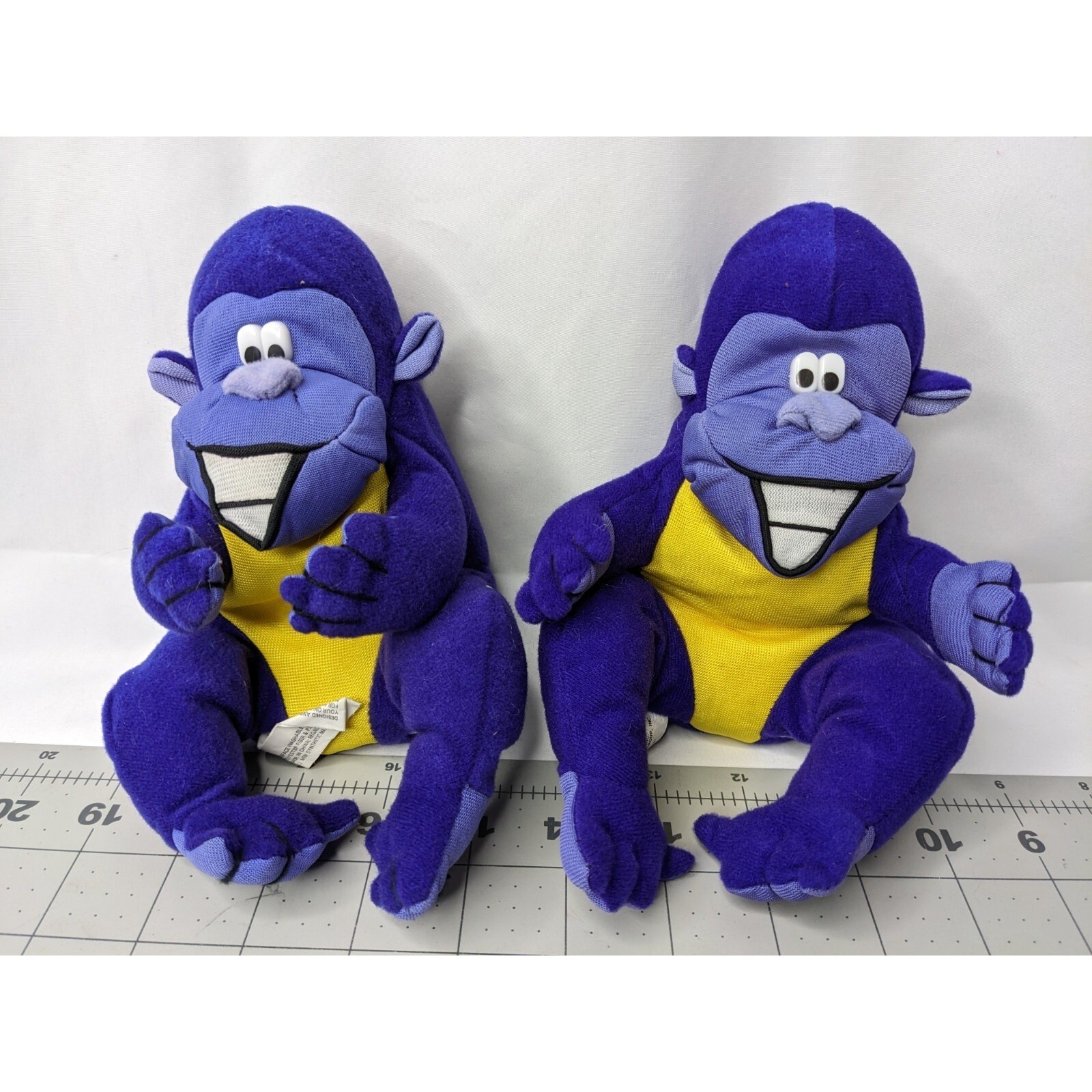 Purple Plush Gorilla Drug Rep Pharma Lot of 2 Stuffed Animal Toy
