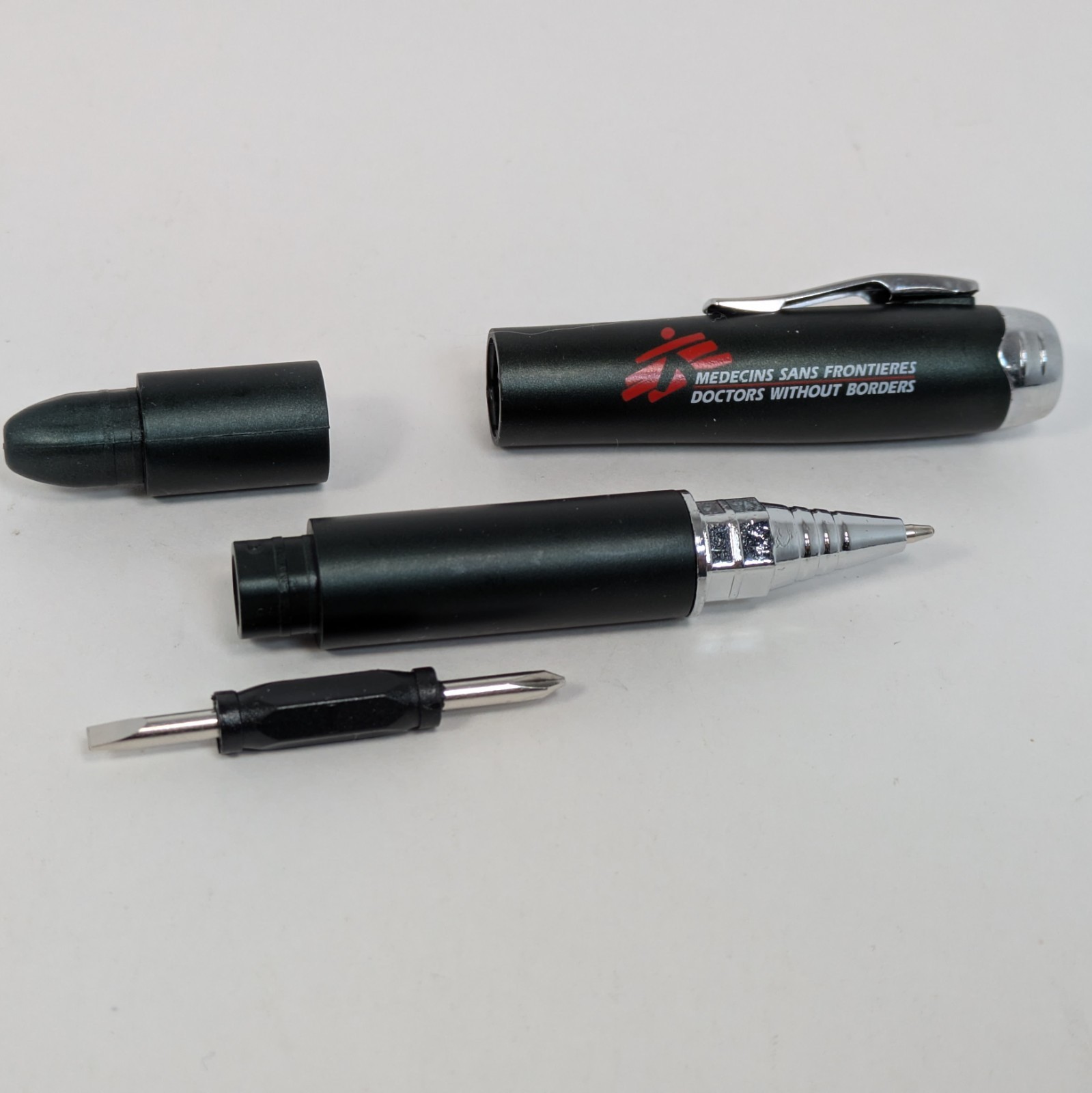 Doctors Without Borders Flashlight Pen Screwdriver & White Ballpt Medical Field