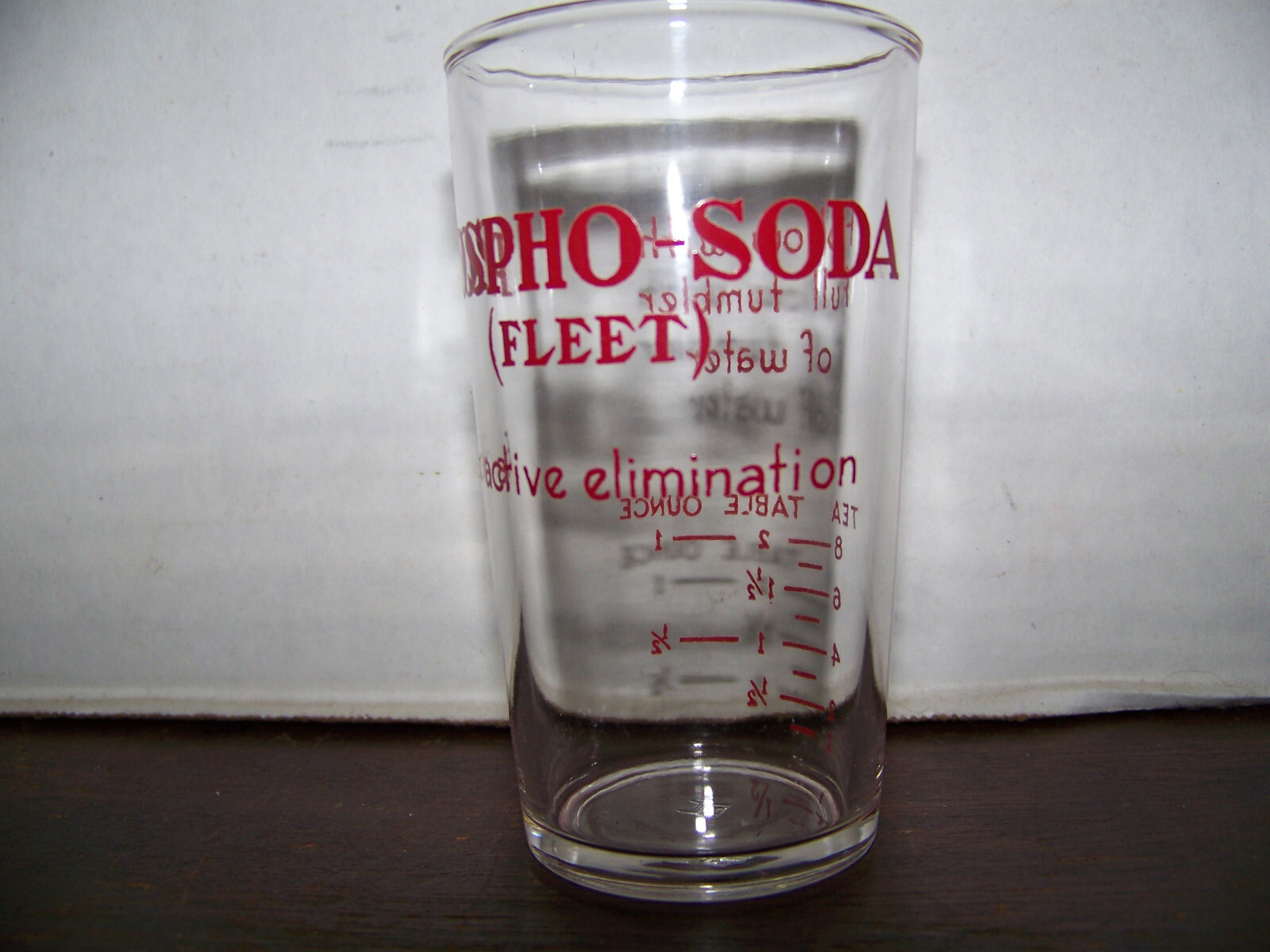 Vintage Fleet Laxative Phospho Soda Pharma Measuring Cup Shot Glass