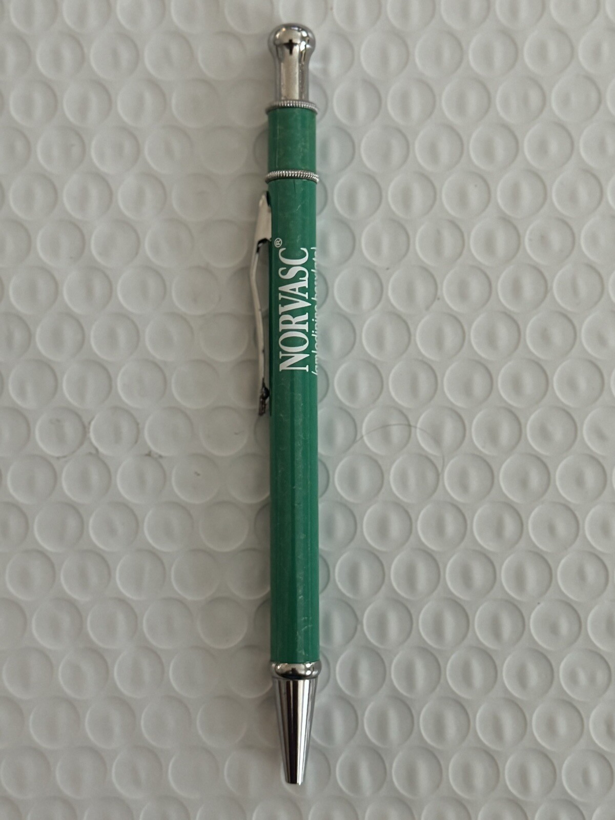 Rare Sleek Metal Pharmaceutical Drug Rep Pen Norvasc