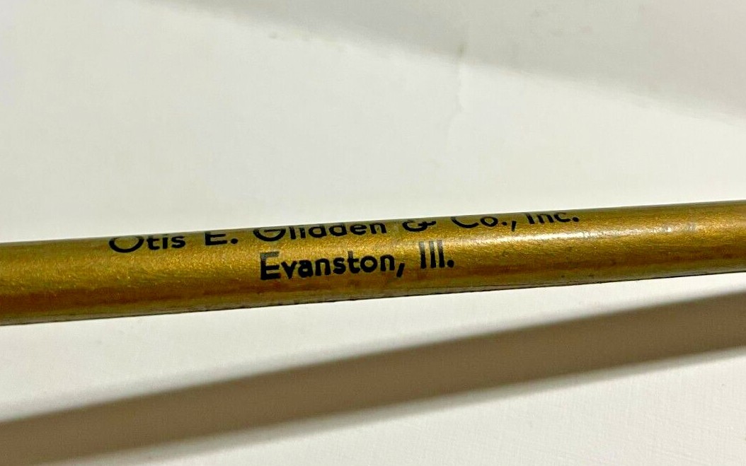 EVANSTON IL Otis Glidden ZYMENOL YEAST CONSTIPATION Advertising Pencil 1930s