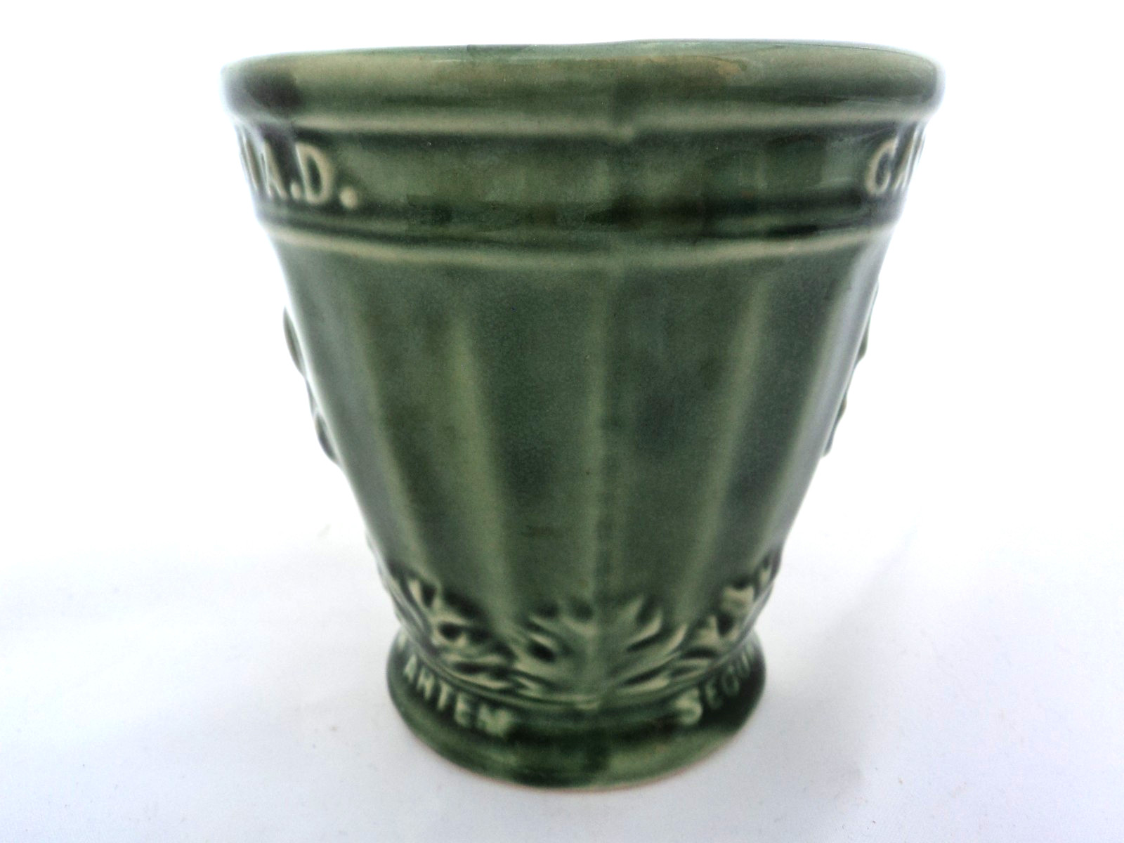 Vintage McCoy Green Schering Coricidin Pharmacy Mug