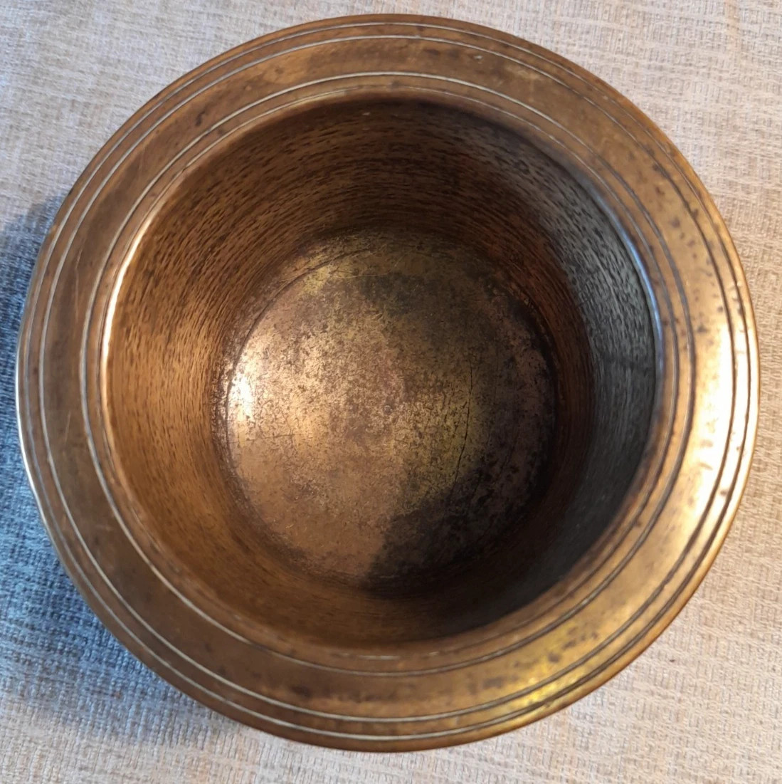 Brass Apothecary Instrument Mortar English Brass Antique 100mm x 70mm 1.1kg
