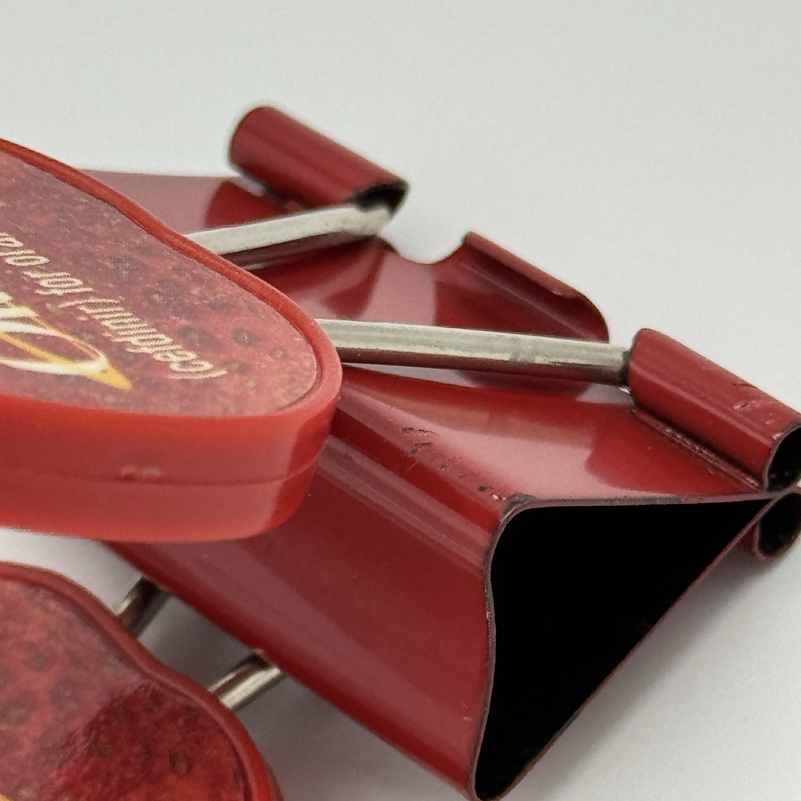 Omnicef cefdinir For Oral Suspension HTF Promotional Strawberry Binder Clip Red