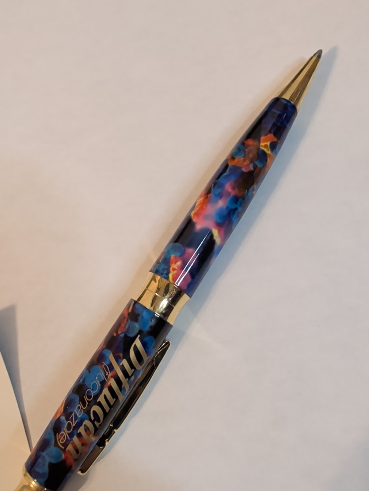Diflucan Metal Gold Colorful Pharmaceutical Drug Rep Promo Advertising Pen