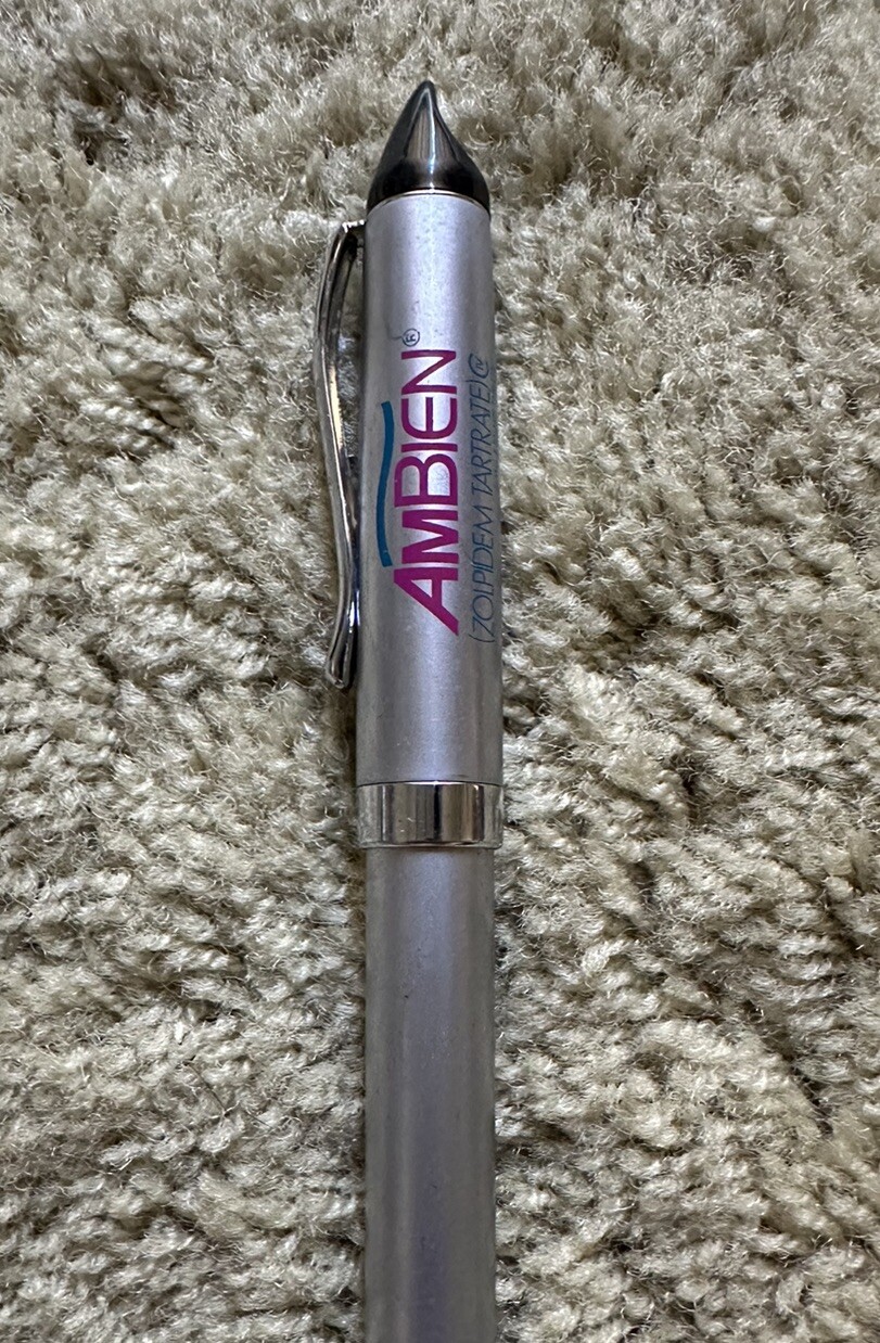 Ambien Drug Rep Pharmaceutical Promo Advertising Metal Pen