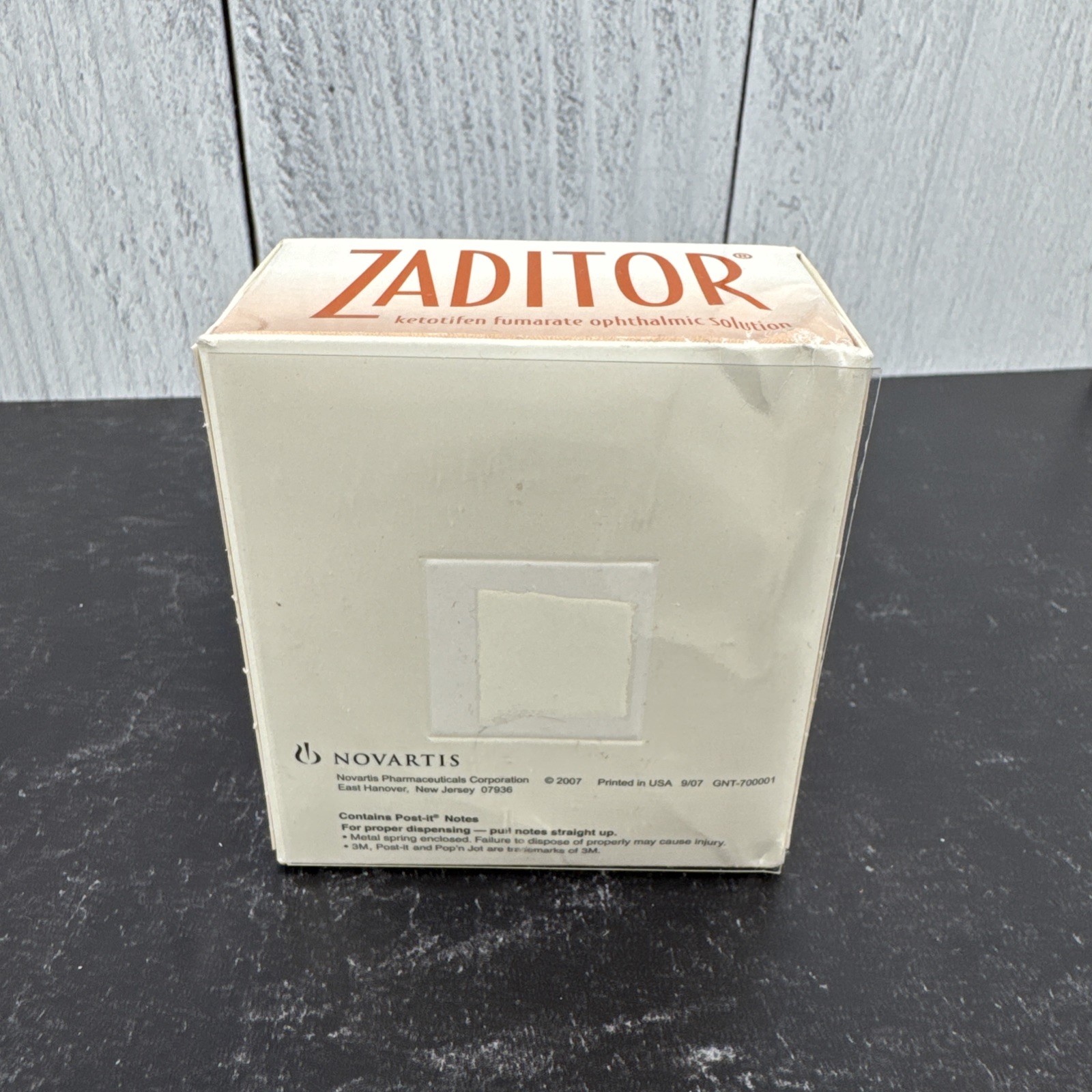 Vintage Zaditor GenTeal Sticky Note Pad Pharma Drug Rep Promo Post-it 3×3 NEW