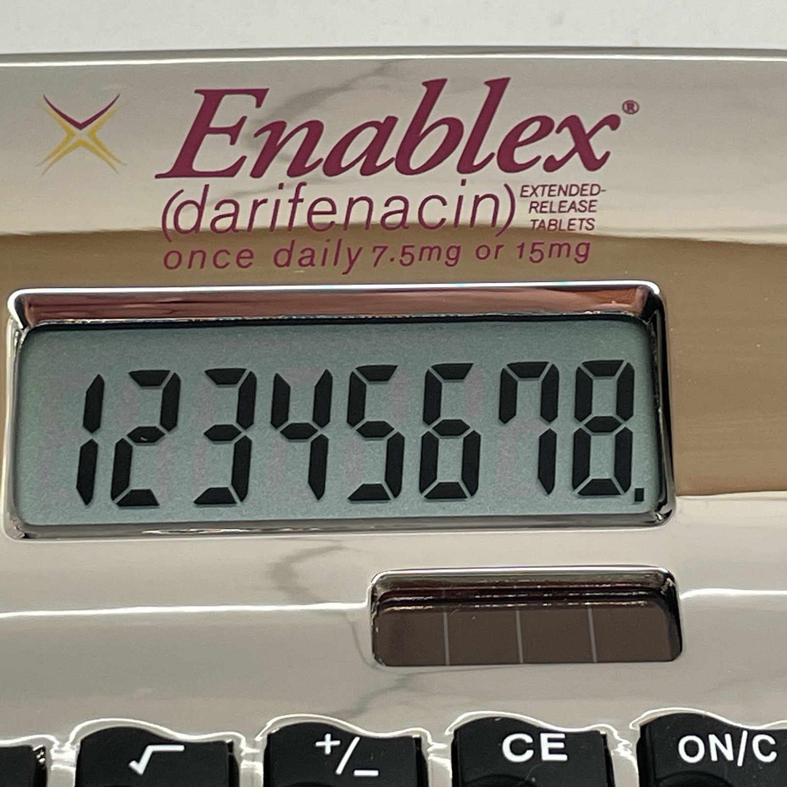 New ENABLEX Calculator Drug Rep Pharmaceutical Advertising Promotional Collectib