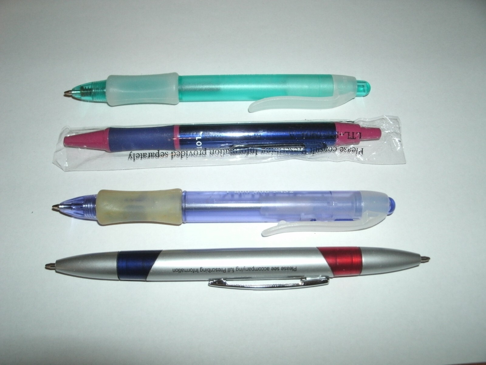 Lot of 4 new Drug Rep Pharmaceutical Pens Pharma