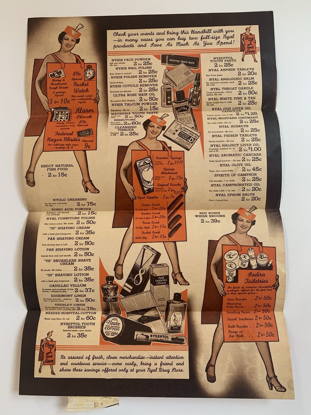 Ashtons Nyal drugstore Ad sale flyer Norway Maine pharmacy 1940s medical beauty