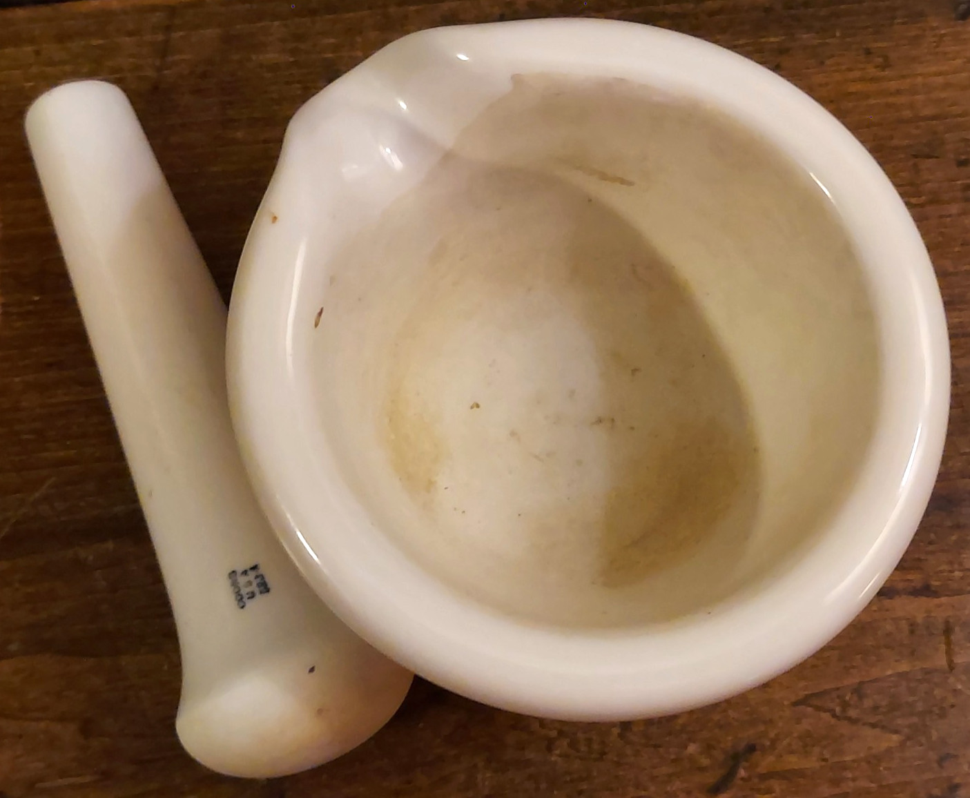 VTG Coors USA Porcelain Mortar & Pestle 522-1 Pharmacy Apothecary Lab Small
