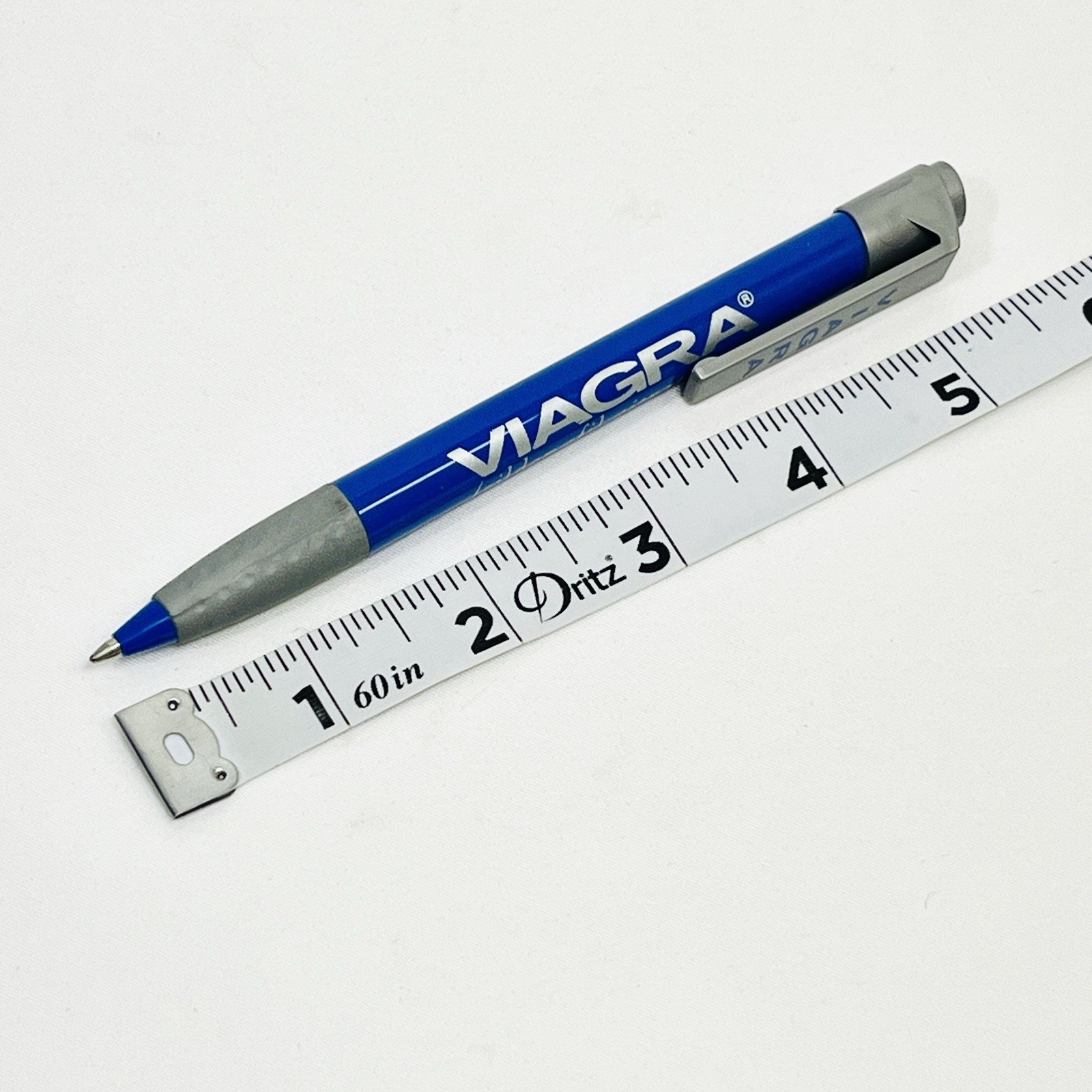 Pharmaceutical Viagra Click Pen Pfizer Drug Promotional Blue Gray Plastic