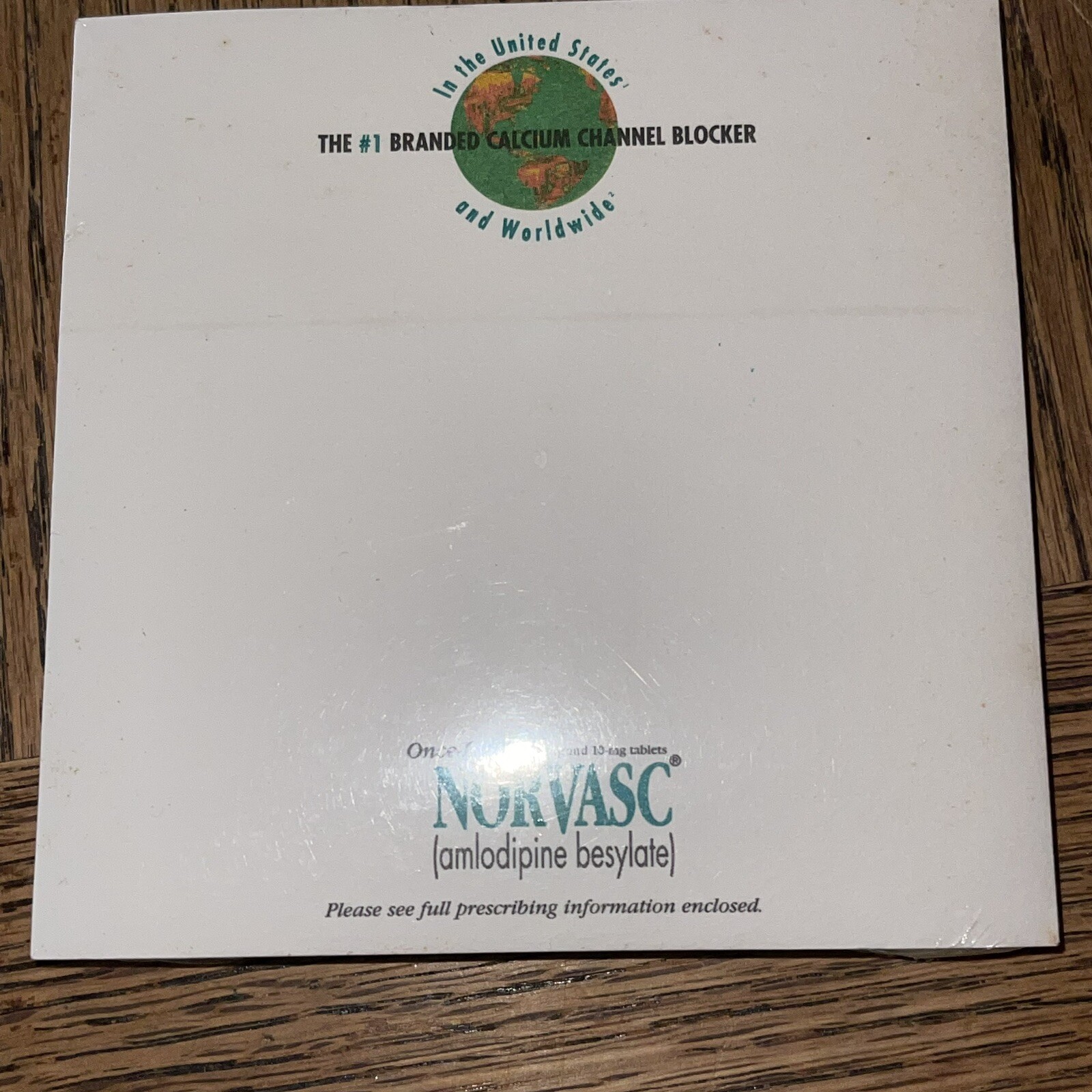 Pharmaceutical drug rep MEMO NOTE PAD paper vintage cortlandt norvasc