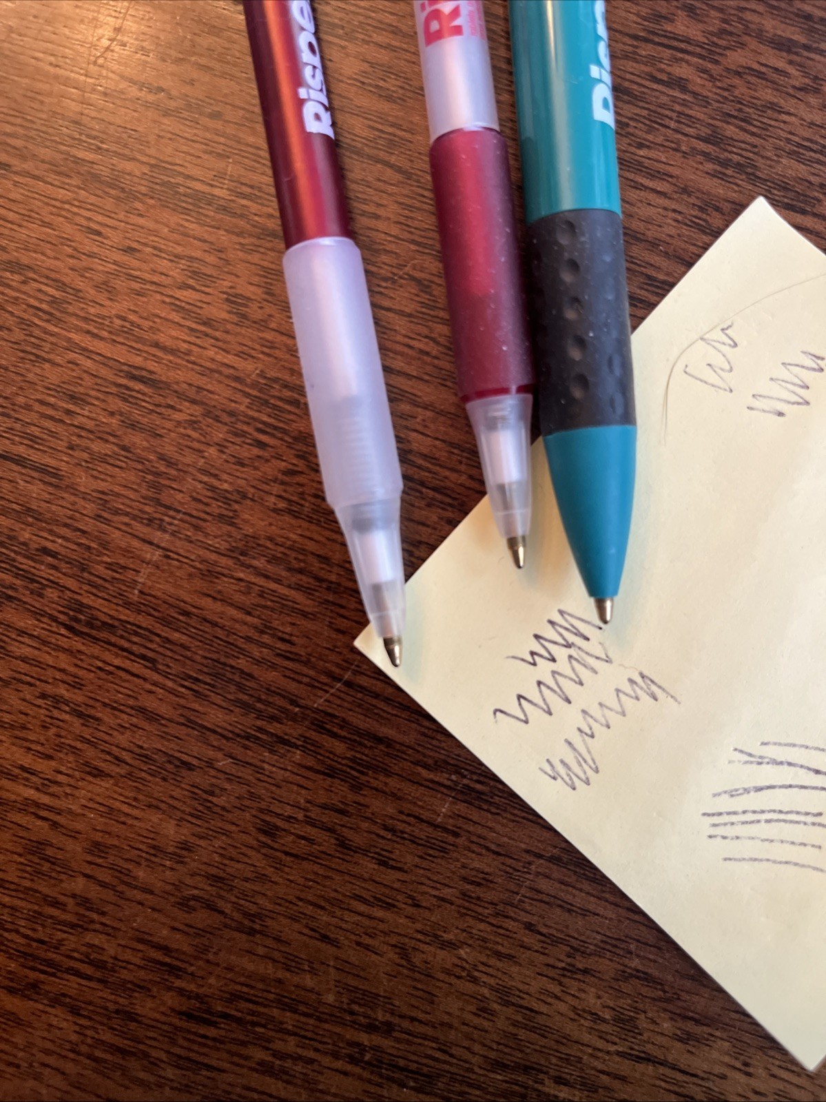 Set of 3 Risperdal Medical Drug Rep Pharmaceutical Pens Working Teal Red White