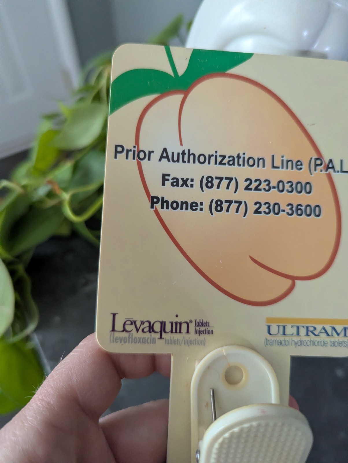 Vintage Levaquin Ultram Medicine Refrigerator Magnet Memo Clip Drug Rep Merch