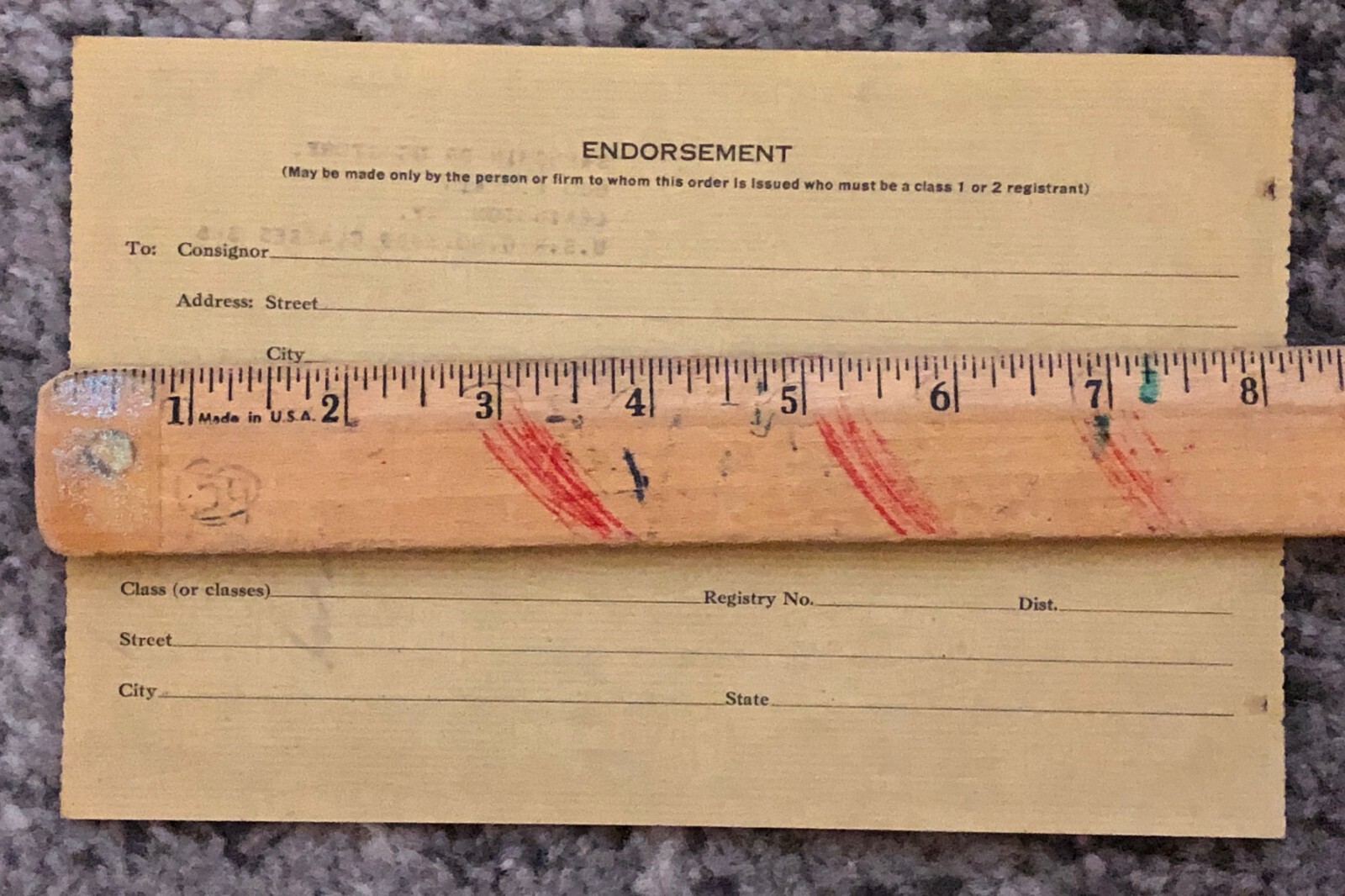 Vintage Opium Form July 31, 1952 US Treasury Dept. Drugstore Doctor Medical