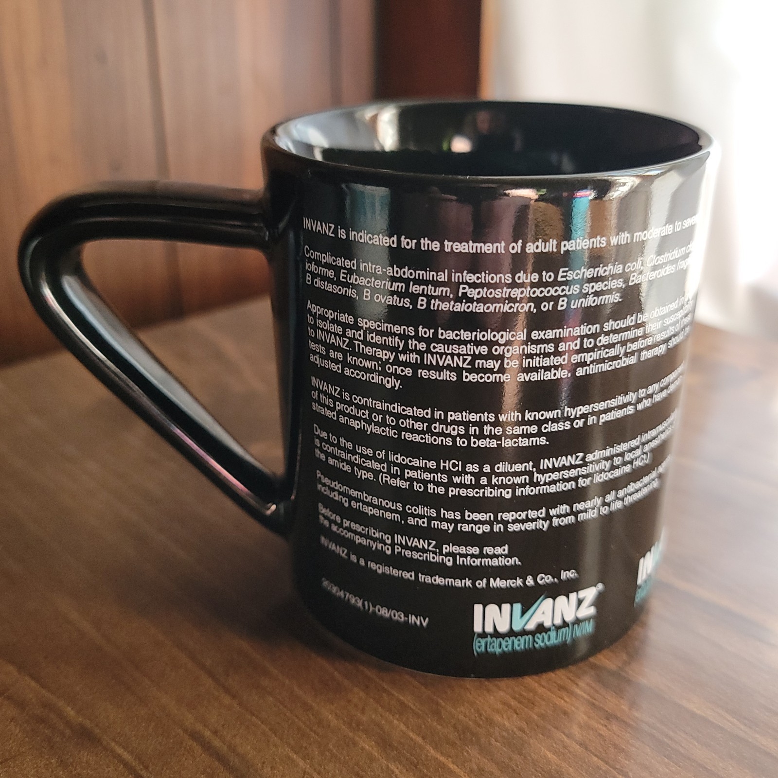 Pharmaceutical Drug Rep Coffee Mug Cup w/ Colorful Bacteria Image, Merck & Co