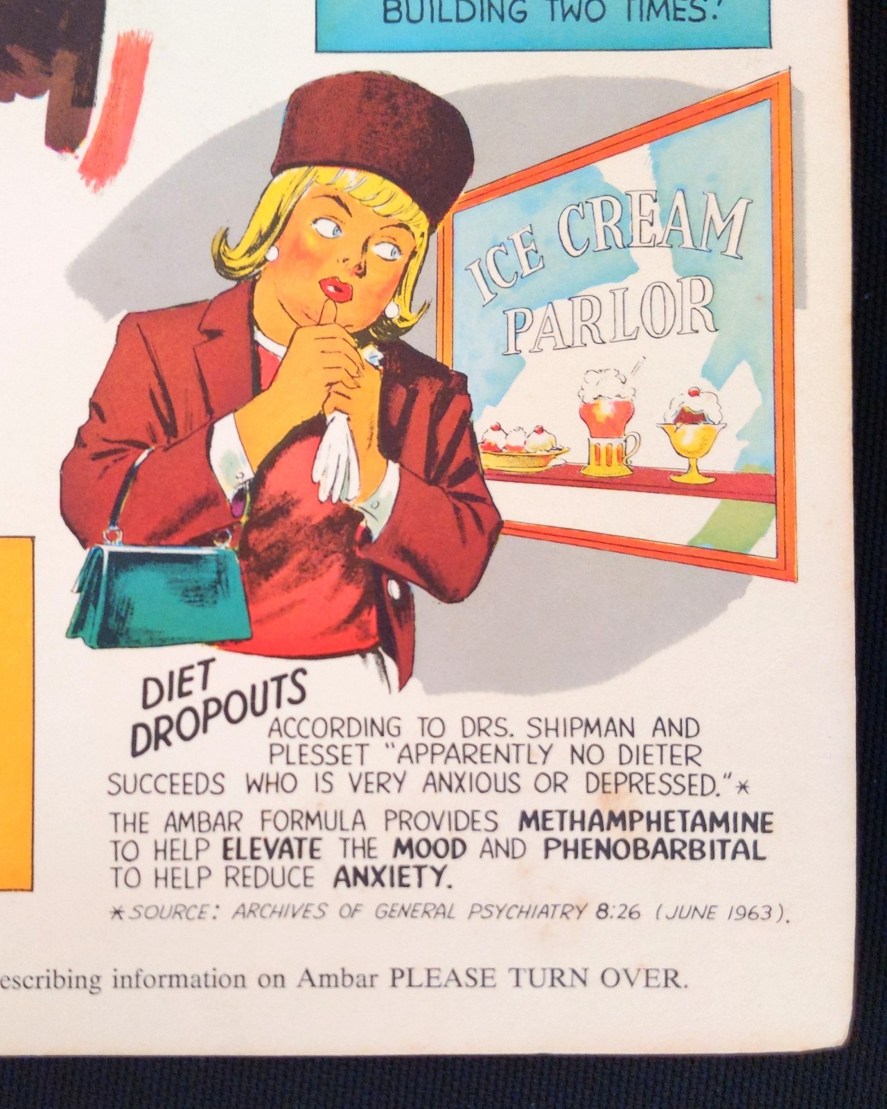Obesity Oddities ~ 1960s Weight Loss Medicine Advertising ~ AMBAR Pharmaceutical