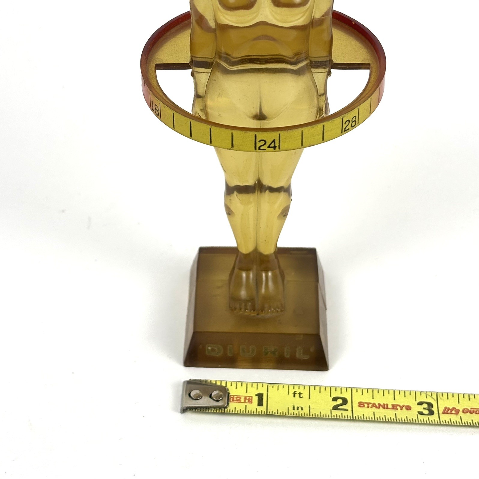 DIURIL VINTAGE Plastic 6.5” MEDICAL AD. 1958 OIL Filled ANATOMY FIGURINE FEMALE