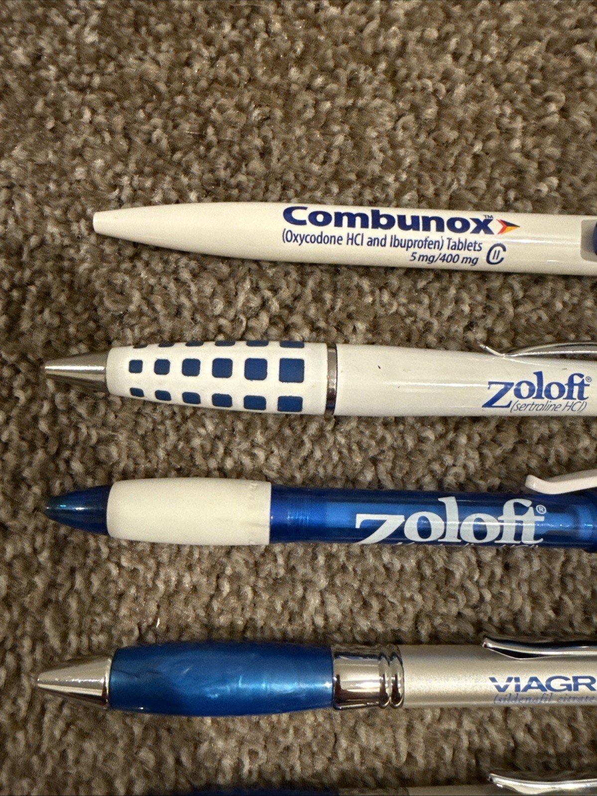 Viagra Combunox Zoloft PENS Drug Rep Pharmaceutical Promo Lot of 6