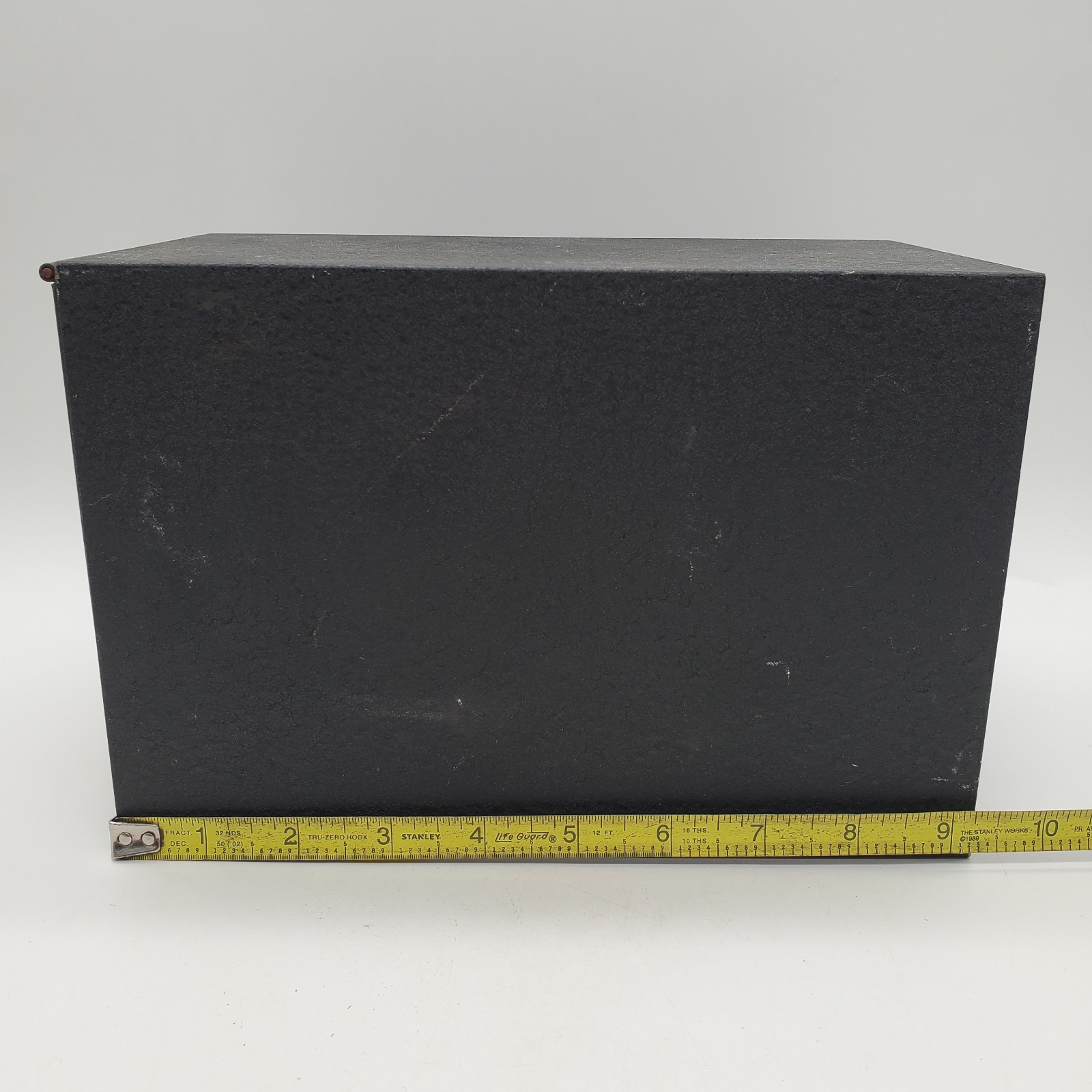 Vintage Black Metal Drugpak Rx Prescription Record File Pharmacy Box, Apothecary