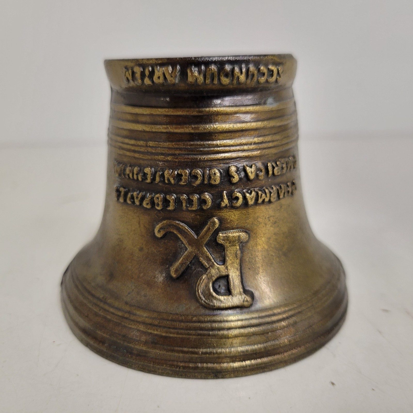 VTG Brass Bicentennial Mortar & Pestle 1976 Pharmacy Apothecary Liberty Bell