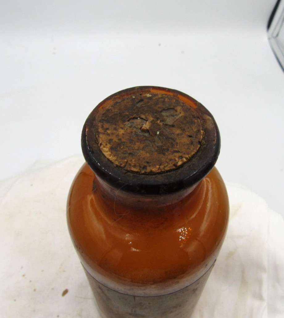 BW – 1890’s Powers Weightman Rosengarten Philada PA 5 5/8″ Amber Medicine bottle