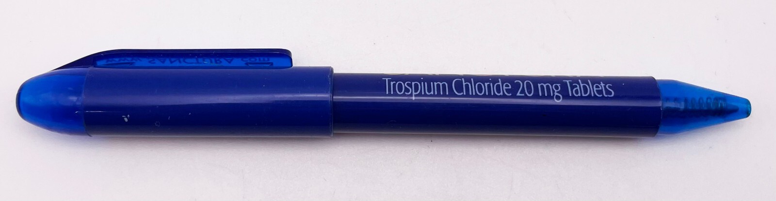 Sanctura Blue Pen Pharmaceutical Drug Rep Promo Plastic Black Ink WORKS