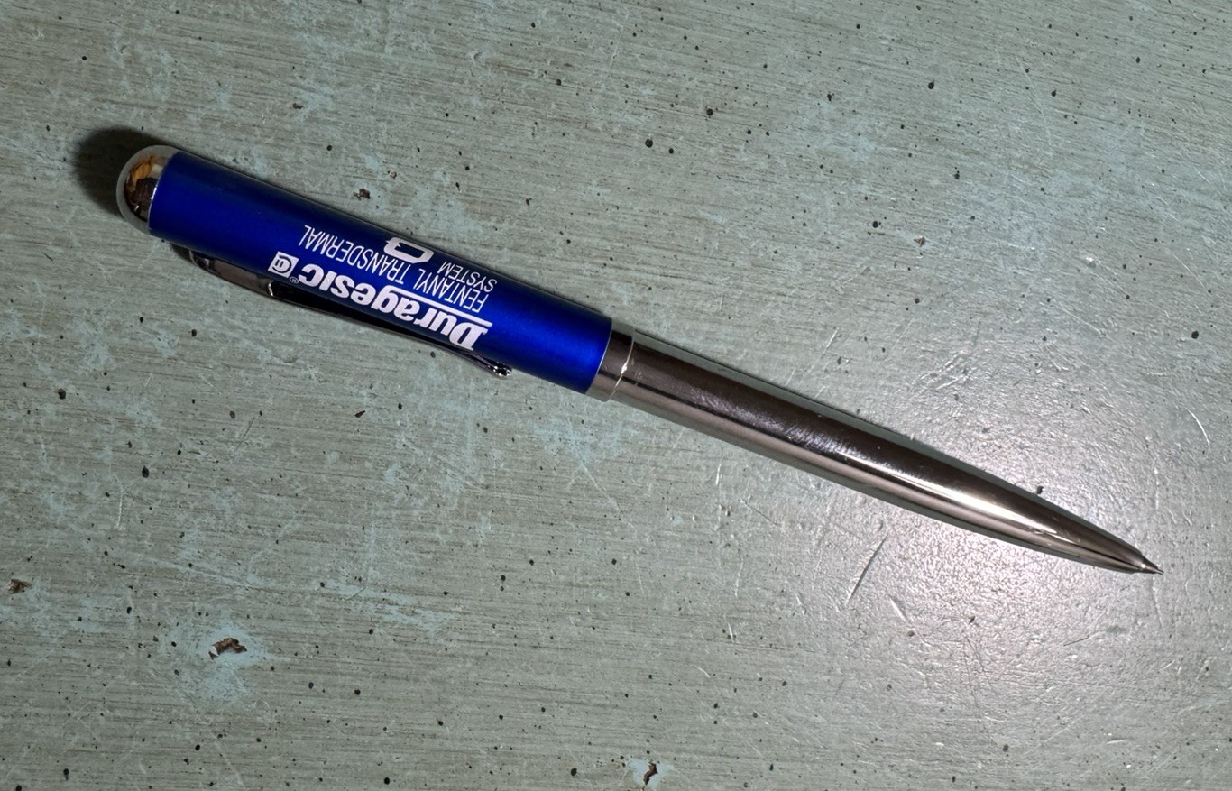 DURAGESIC FENTANYL Blue/Silver Metal-Refillable Pencil Pharmaceutical Promo