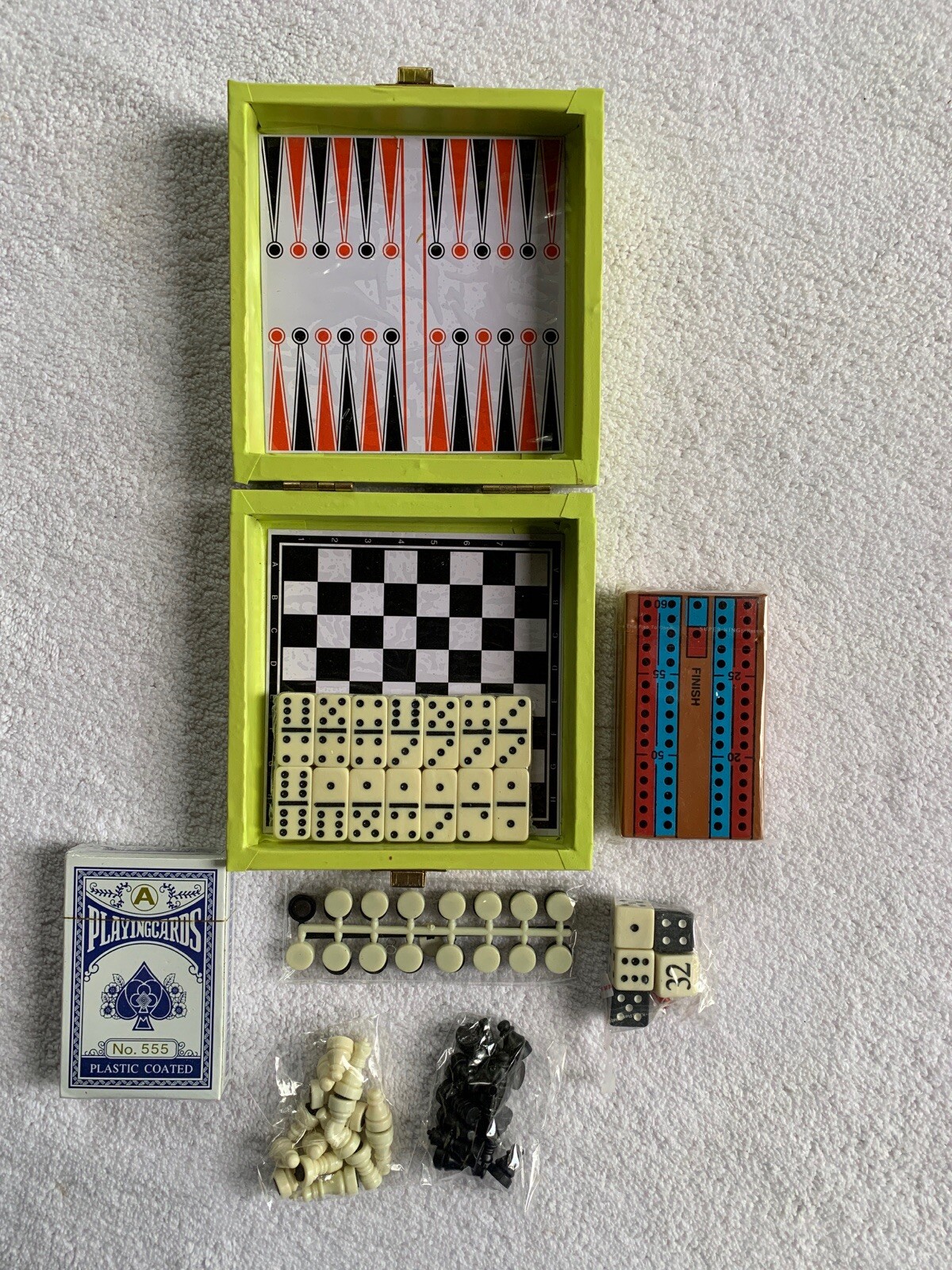 Zyrtec Pharmaceutical Travel Games Set Advertising Promotional Green Case Unused