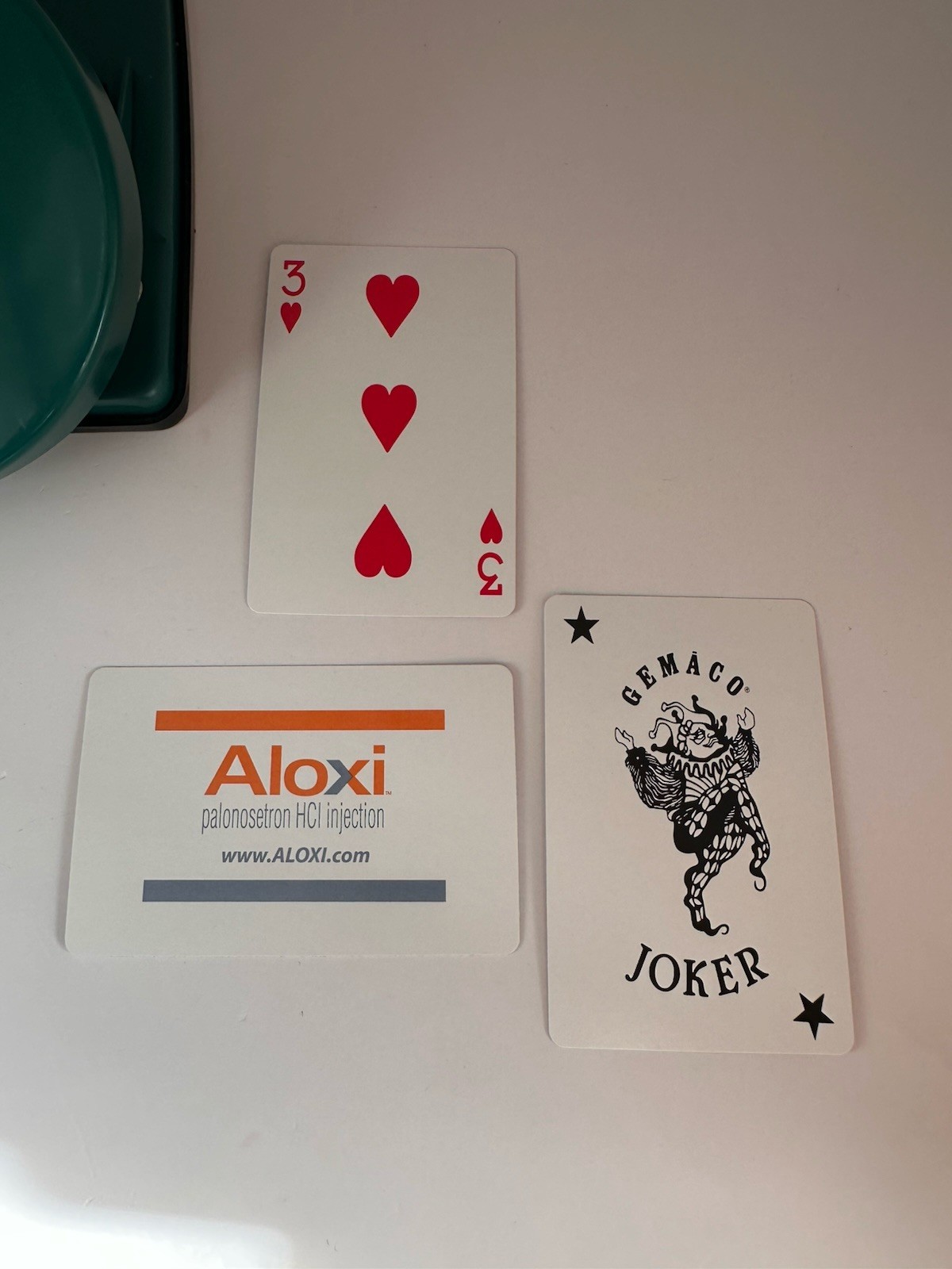 Pharmaceutical Advertising Lot Namenda Hole Punch & Aloxi Playing Cards